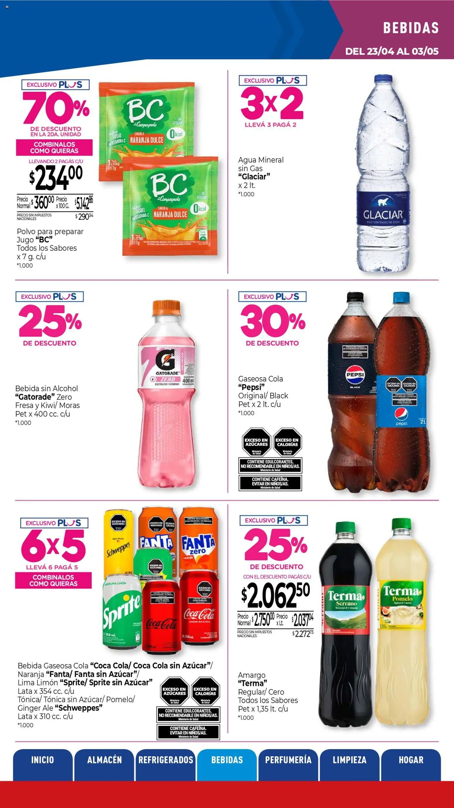 La Anonima catálogo │ válido desde el 23.04.2026 | Página: 25 | Productos: Azucar, Gaseosa, Pomelo, Jugo