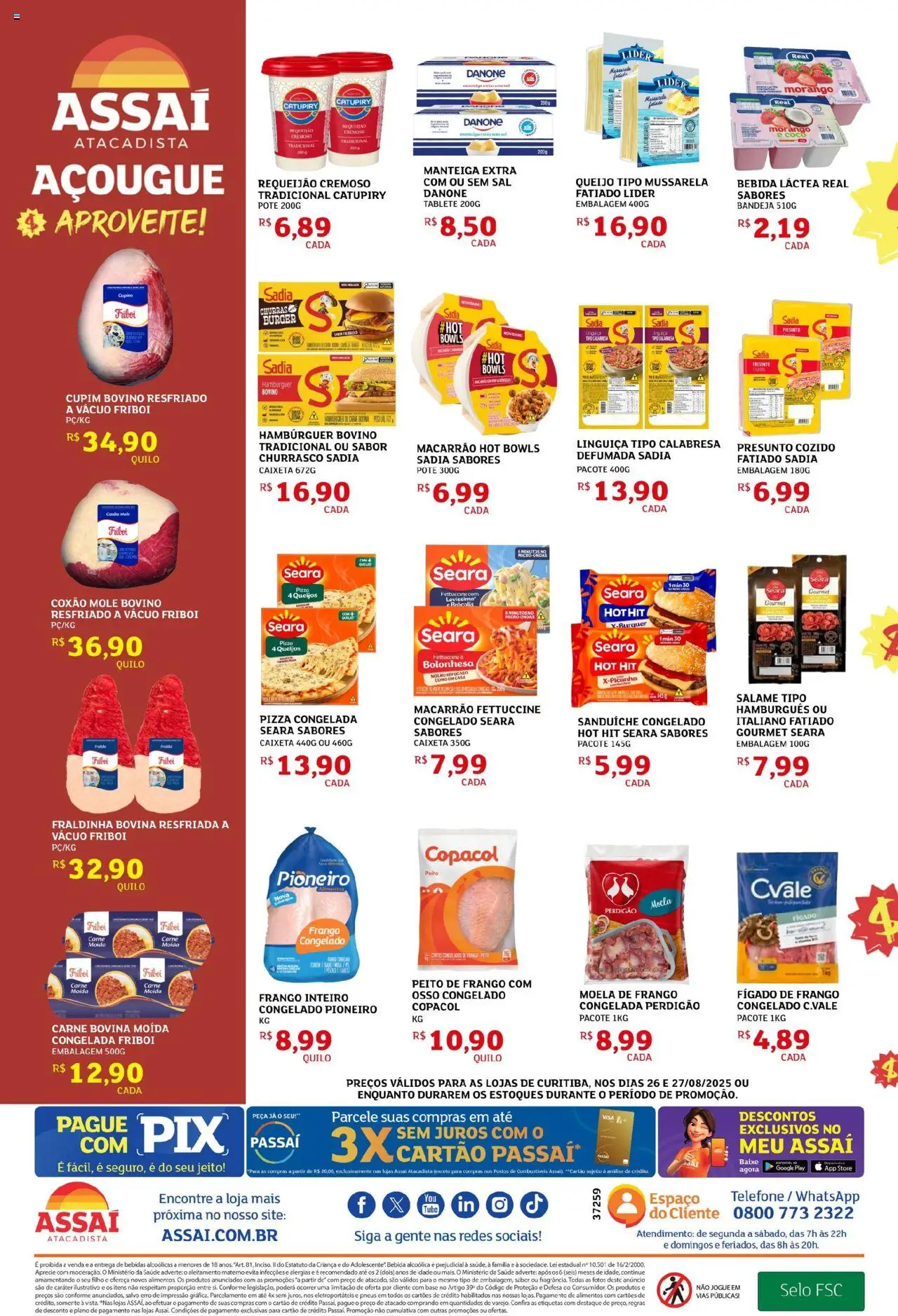 Assaí Atacadista Folheto - válido de 26.08.2025 | Página: 2 | Produtos: Coco, Sanduíche, Hambúrguer, Brócolis
