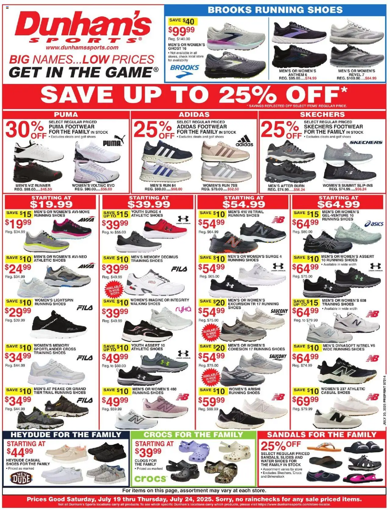 Dunham's Sports Weekly - PA - valid from 19.07.2025 | Page: 1 | Products: Water, Sandals