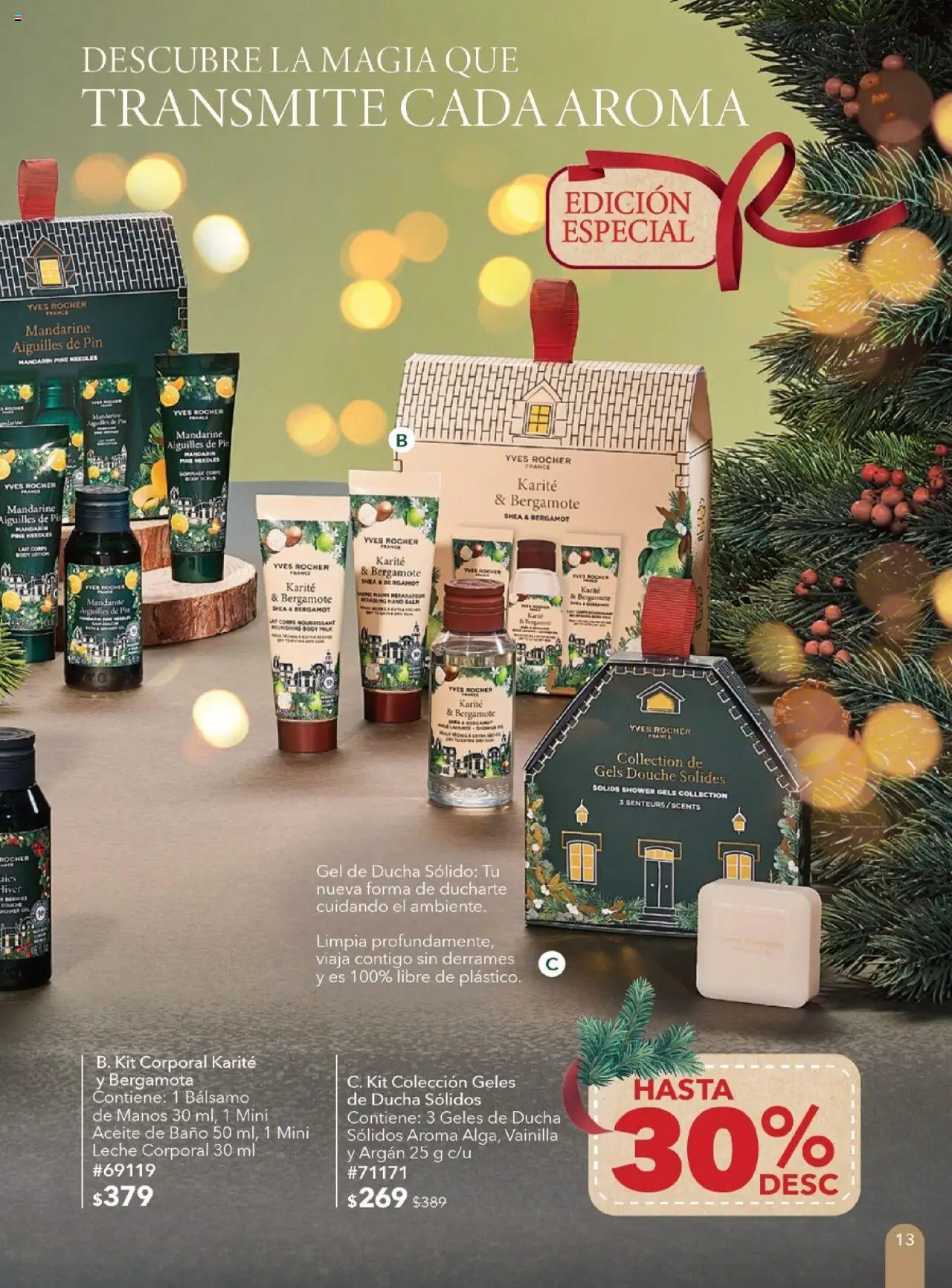 Nuevas ofertas de Yves Rocher válidas en toda la República Mexicana desde el 28.10.2025. ¡Encuentra las mejores ofertas en Yves Rocher - Campaña 15 2025! | Página: 13 | Productos: Leche, Aceite, Bálsamo, Gel de ducha
