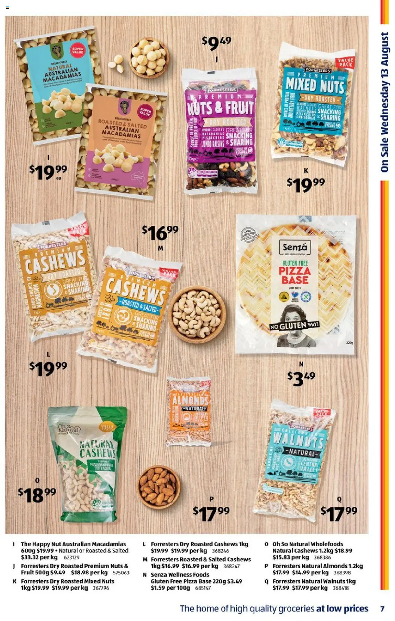 Aldi catalogue - valid from 13.08.2025 | Page: 7 | Products: Almonds, Pizza, Raisins, Mouse