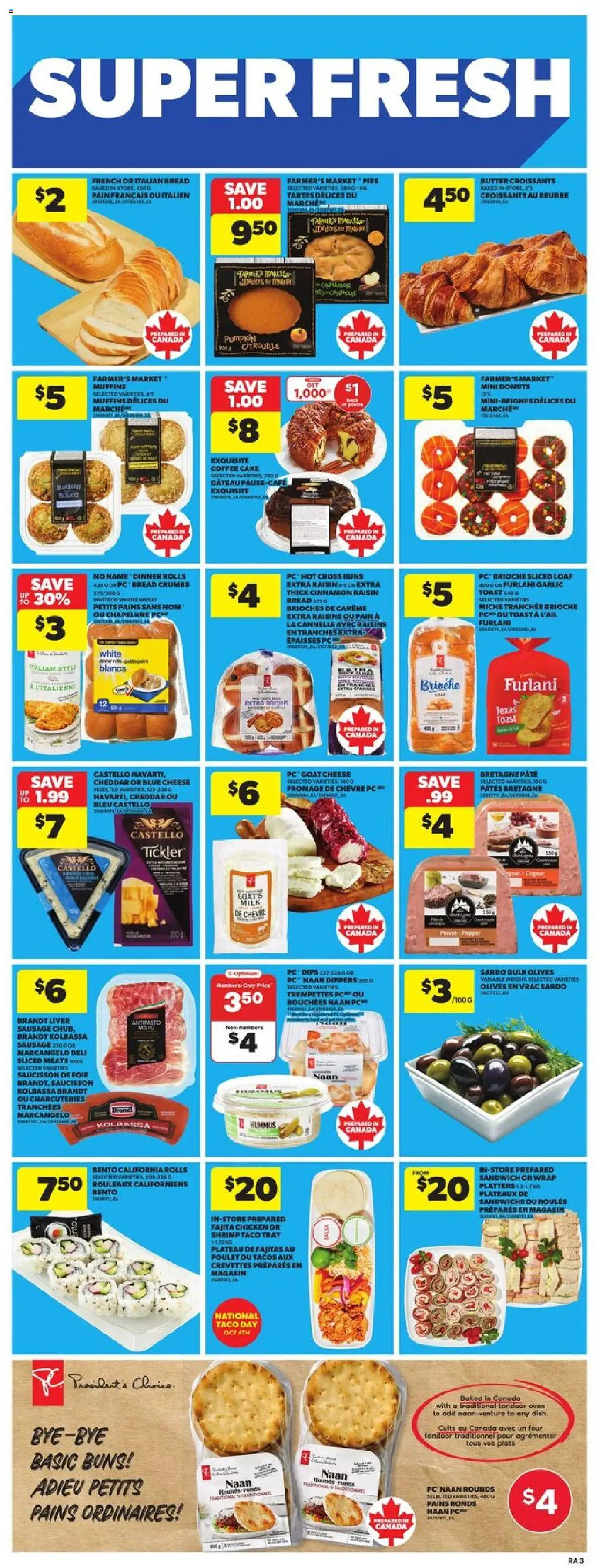 Atlantic Superstore flyer valid from 02.10.2025 | Page: 6 | Products: PC, Oven, Bread, Chicken