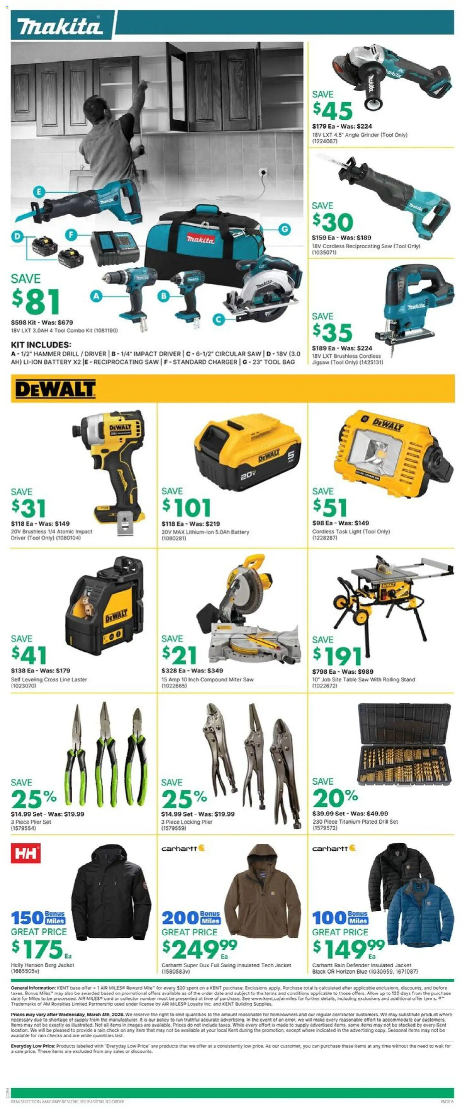 Kent flyer valid from 26.02.2026 | Page: 6 | Products: Bag, Grinder, Battery, Jacket