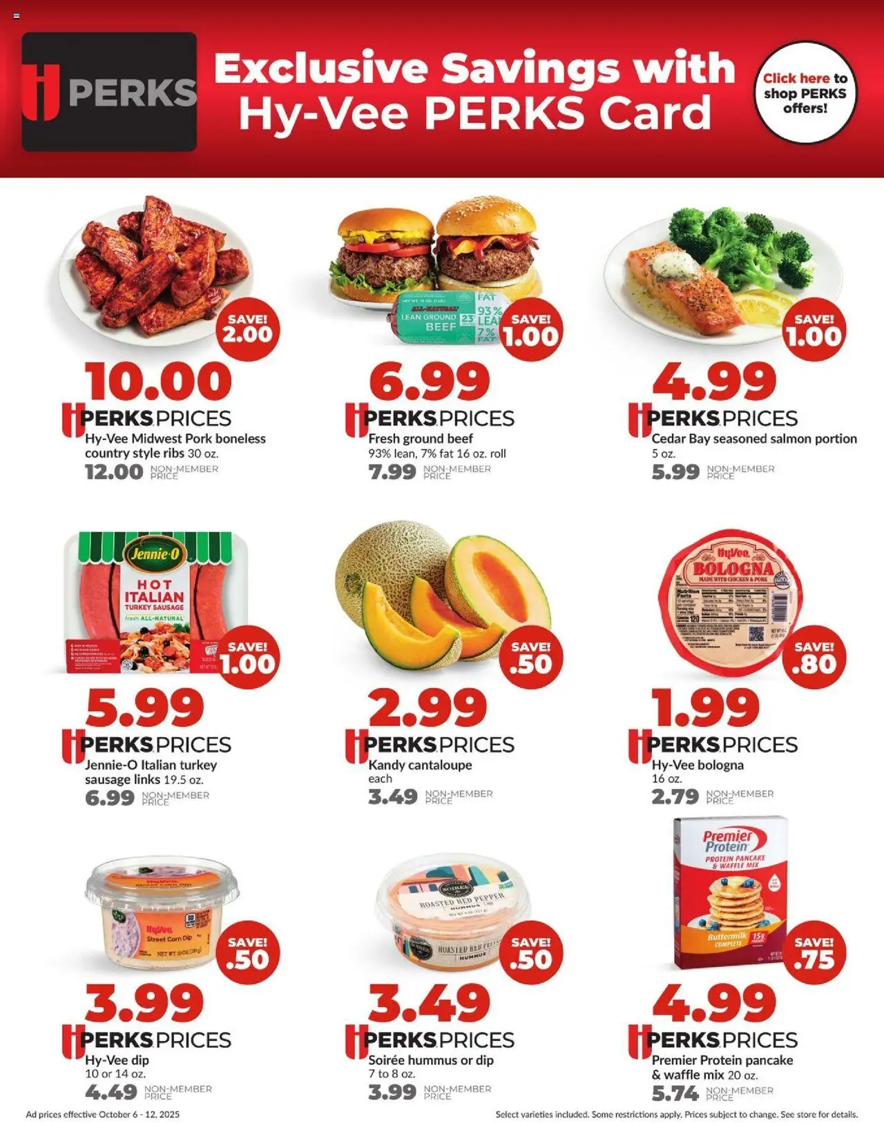 HyVee Weekly Ad - valid from 06.10.2025 | Page: 3 | Products: Corn, Pork, Beef, Sausage