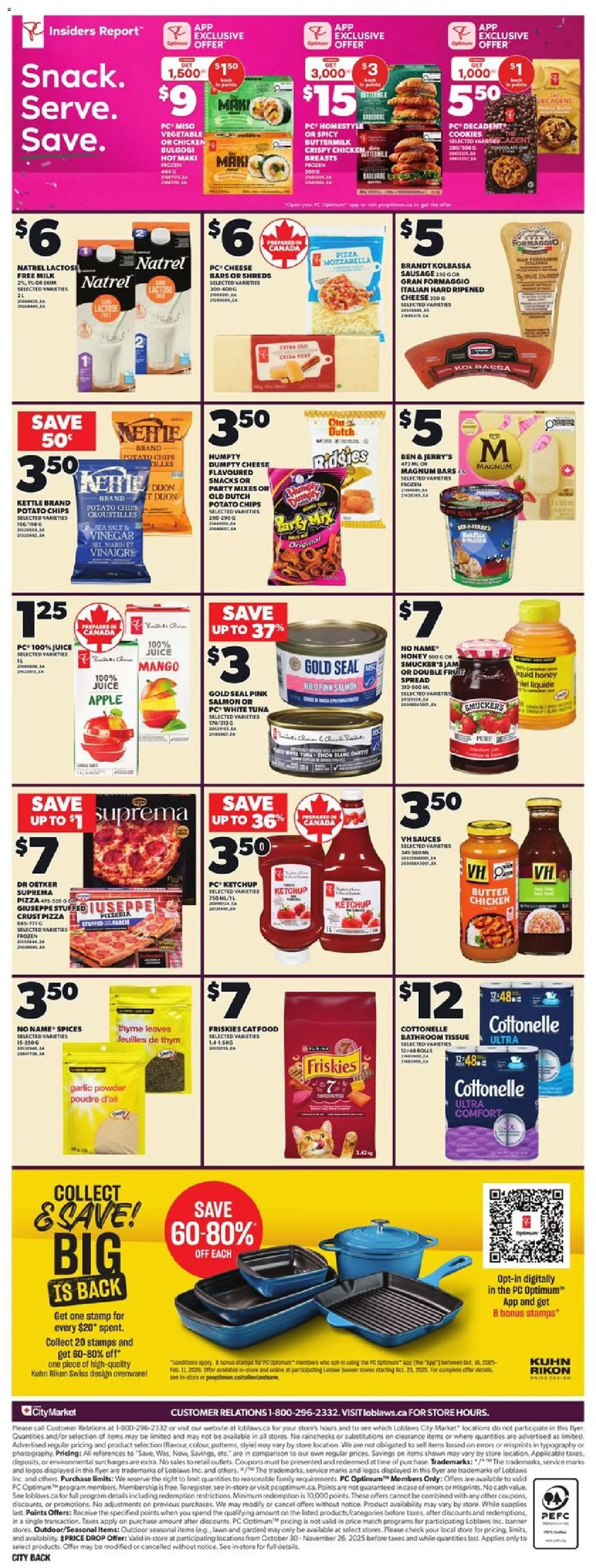 Loblaws flyer valid from 13.11.2025 | Page: 4 | Products: Ketchup, Cookies, Kettle, Cheese