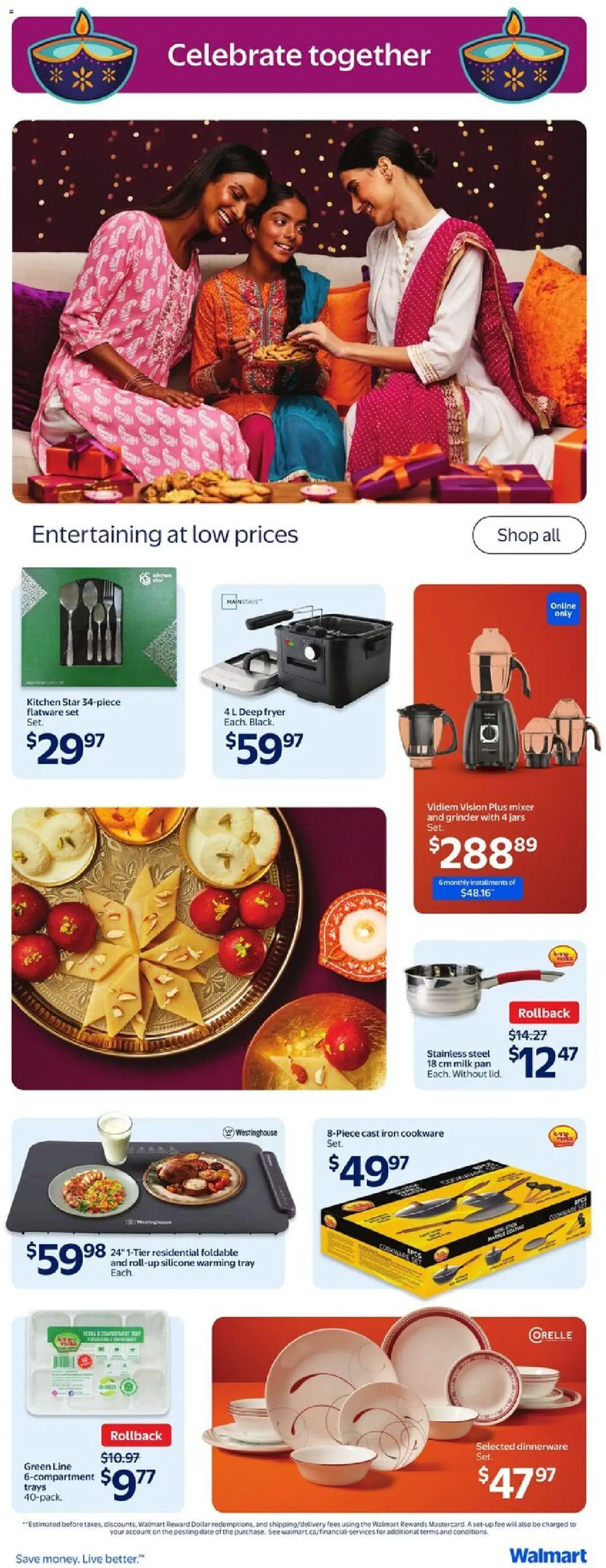 Walmart flyer valid from 18.09.2025 | Page: 22 | Products: Iron, Grinder, Mixer, Fryer