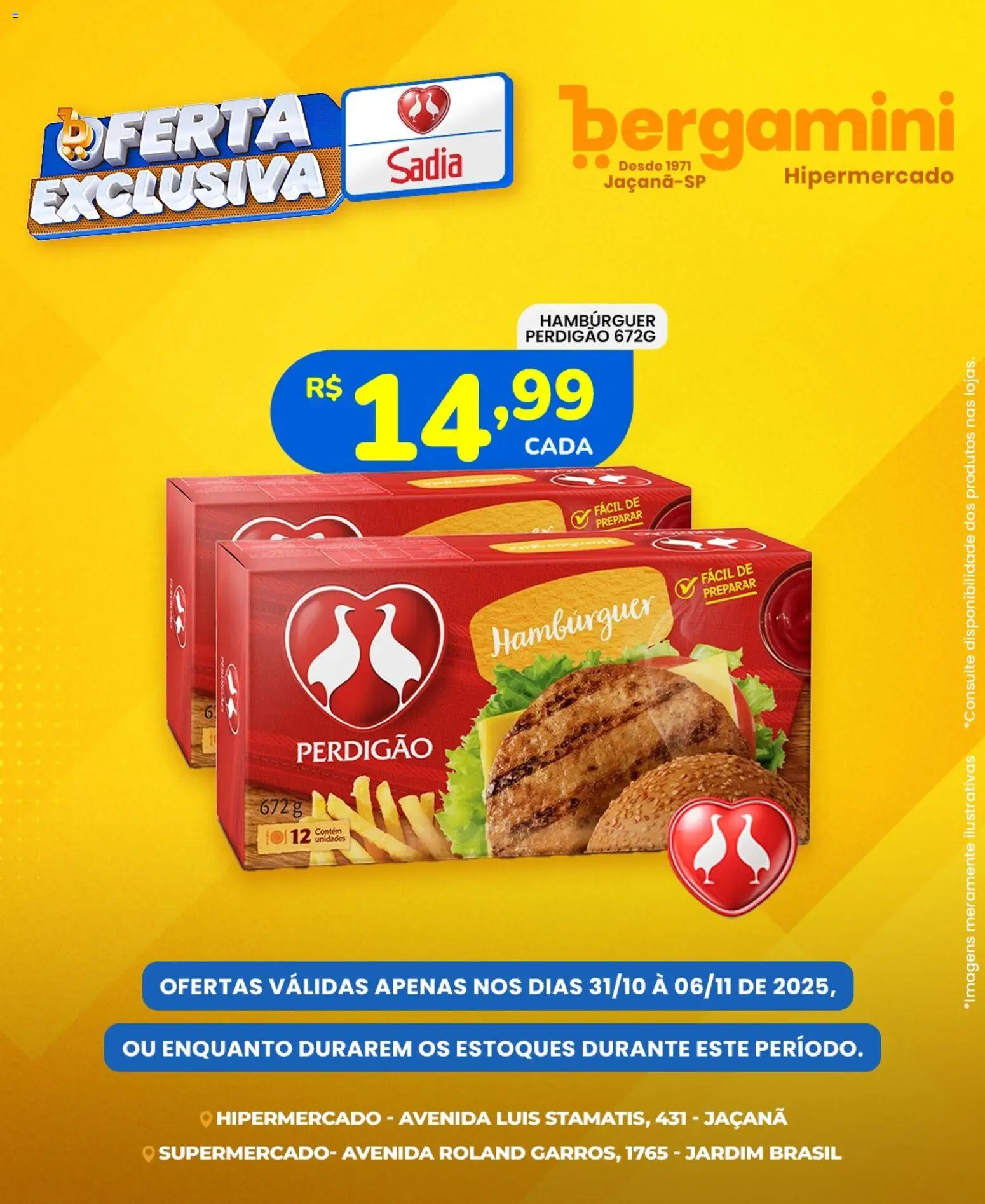 Supermercado Bergamini Folheto - válido de 31.10.2025 | Página: 2 | Produtos: Hambúrguer