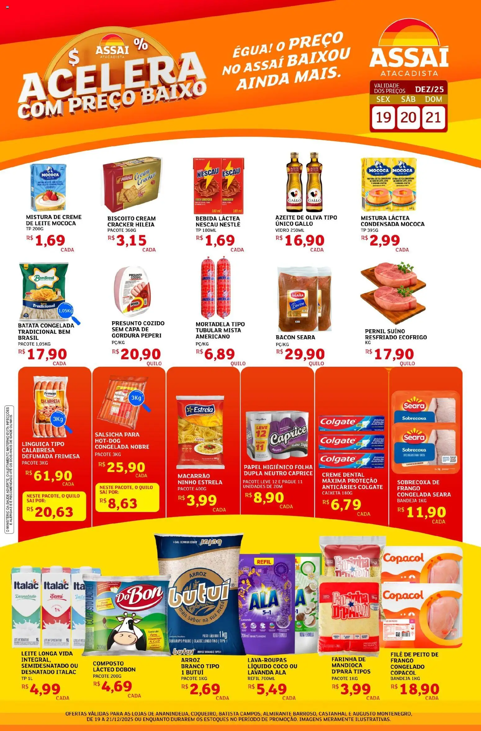 Assaí Atacadista Folheto - válido de 19.12.2025 | Página: 1 | Produtos: Coco, Nescau, Pernil, Arroz