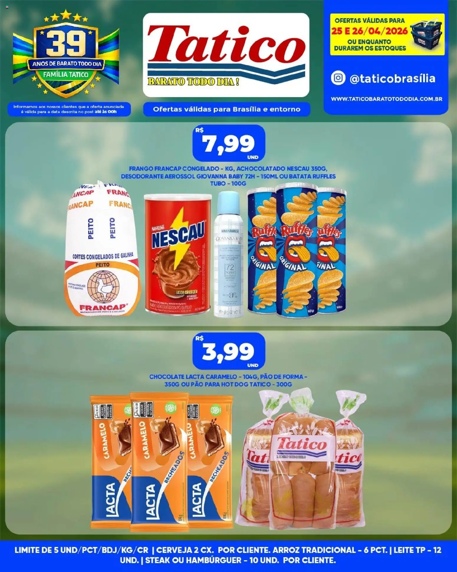 Tatico Folheto - válido de 25.04.2026 | Página: 6 | Produtos: Nescau, Pão, Açúcar, Frango