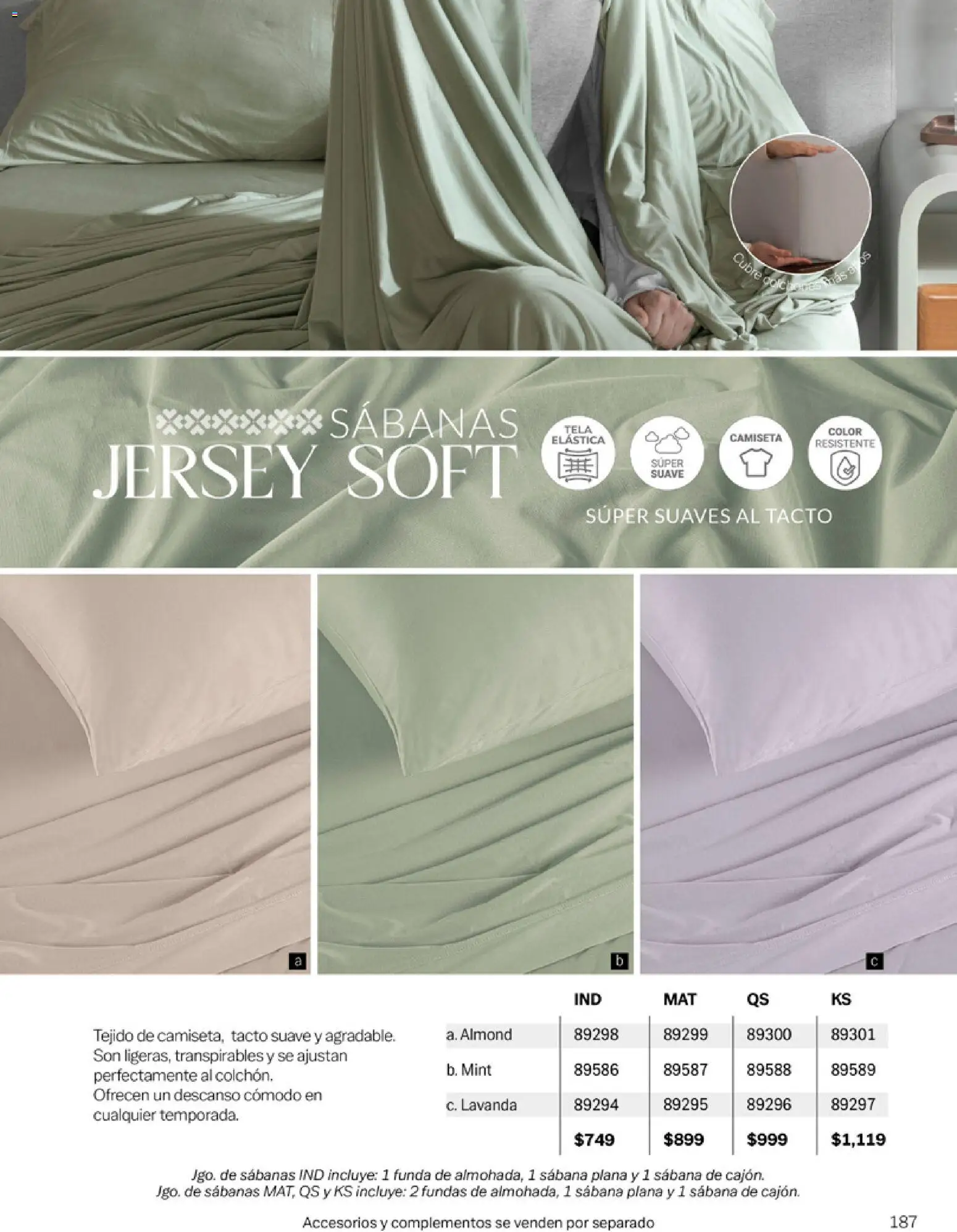 Nuevas ofertas de Vianney válidas en toda la República Mexicana desde el 06.03.2026. ¡Encuentra las mejores ofertas en Vianney catálogo Tu hogar, nuestra pasión! | Página: 189 | Productos: Funda, Sabanas, Camiseta