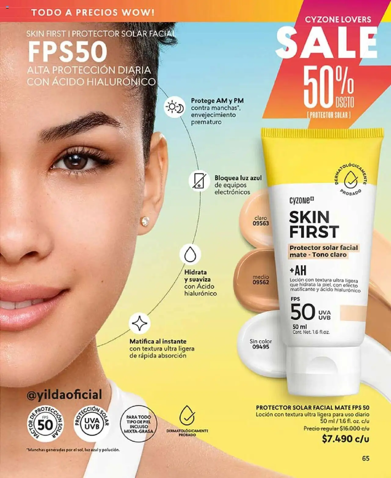 Catálogo CyZone Campaña 14 │ válido desde el 01.09.2025 | Página: 65 | Productos: Loción, Mate, Protector solar