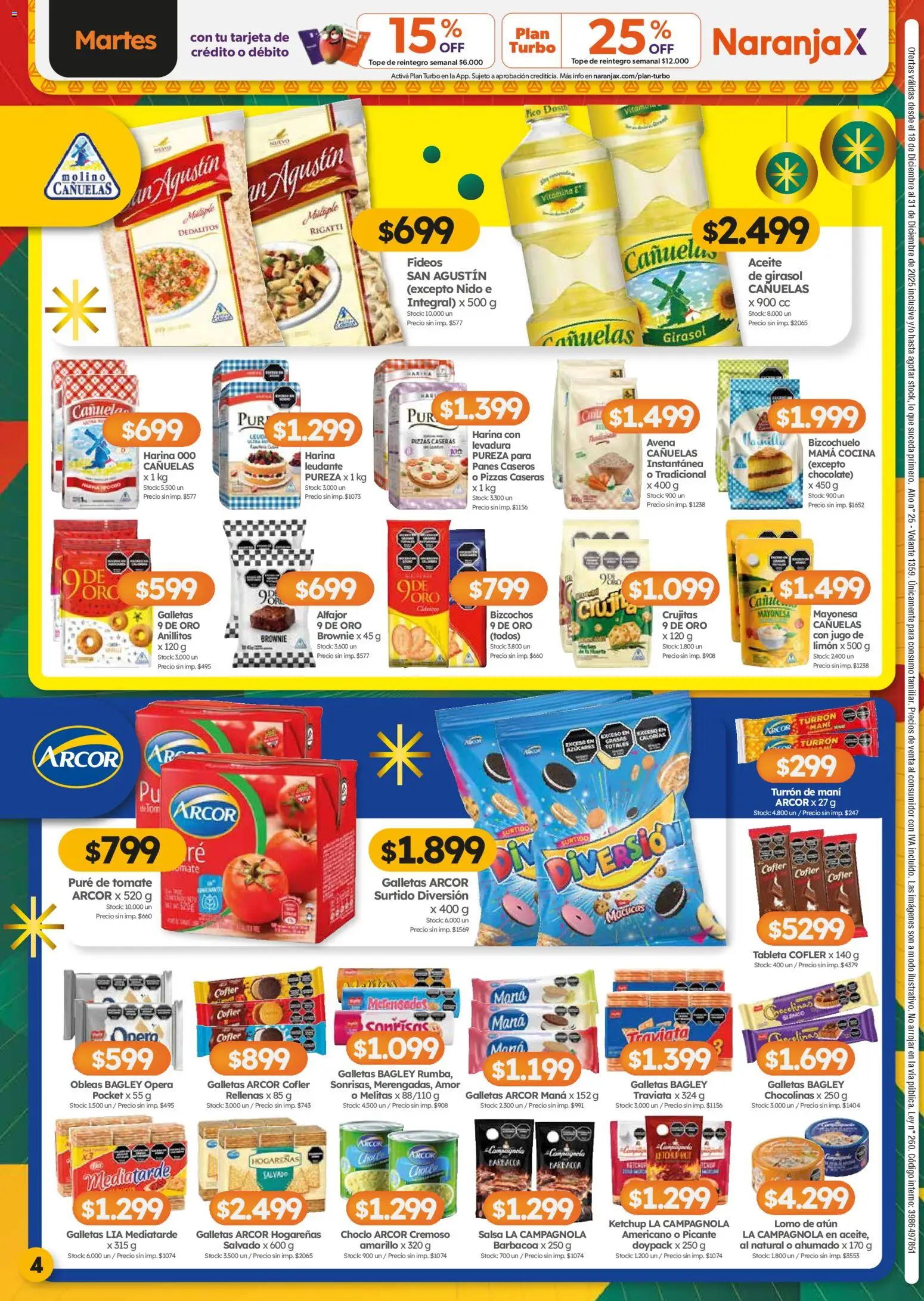 Cordiez ofertas │ válido desde el 18.12.2025 | Página: 4 | Productos: Tableta, Limón, Chocolate, Turrón