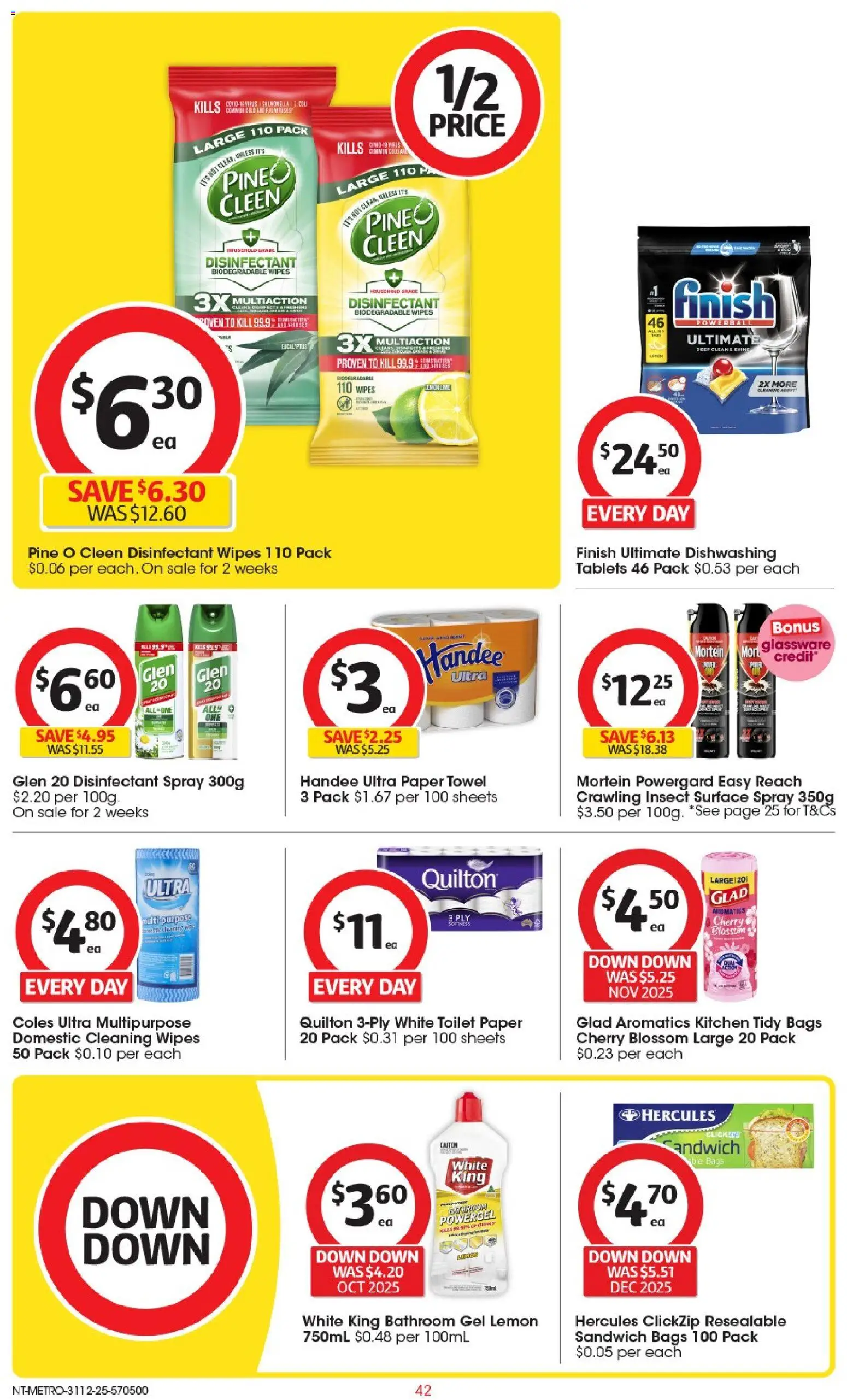 Coles catalogue - valid from 31.12.2025 | Page: 43 | Products: Toilet, Glassware, Domestic, Bathroom