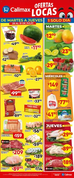 Vista previa de Calimax - Folleto Martes a Jueves, nuevo folleto de la tienda, válido en México a partir del 29.07.2025