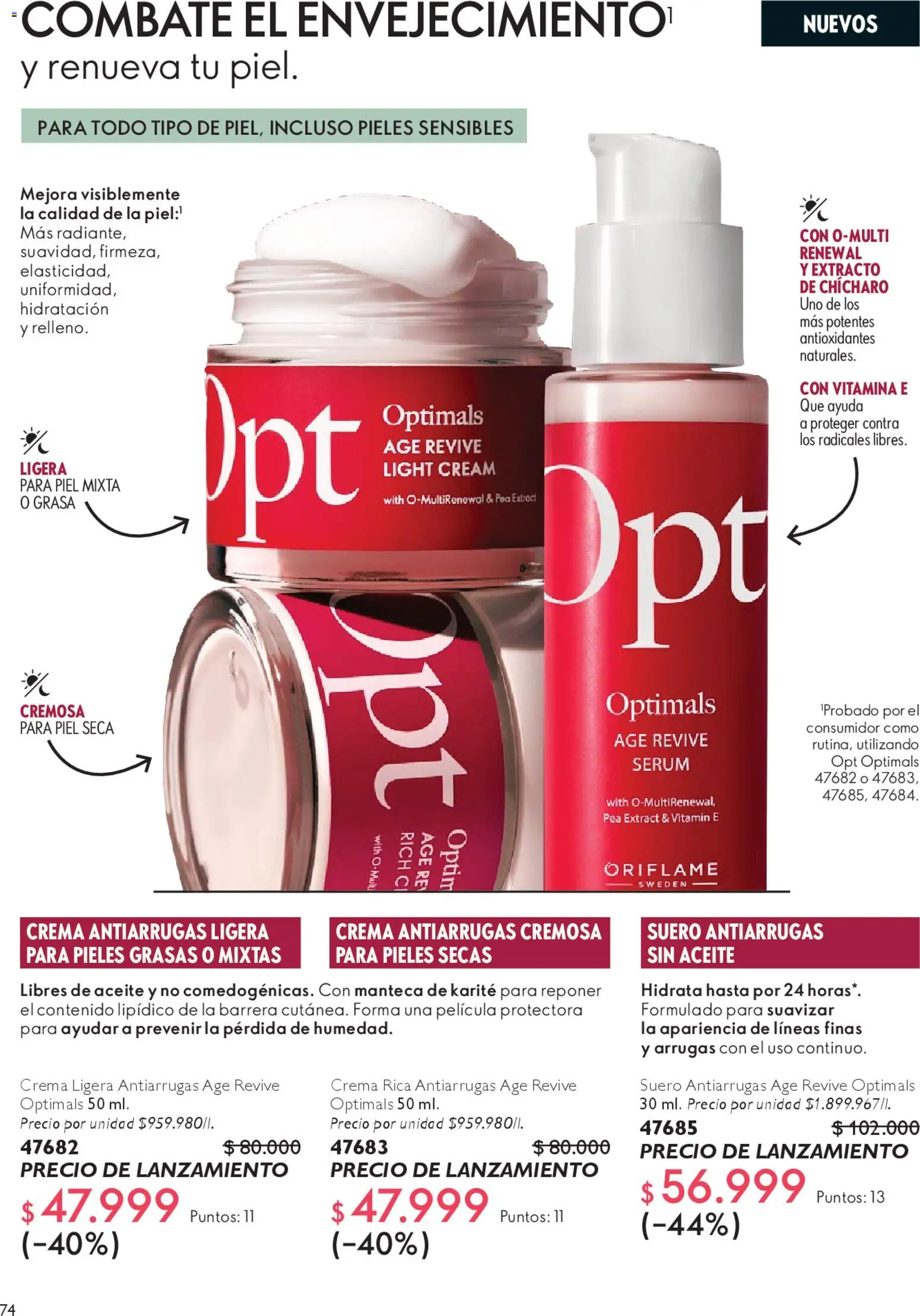 Oriflame revista - valida desde el 18.04.2026 | Página: 74 | Productos: Crema, Serum, Manteca, Aceite