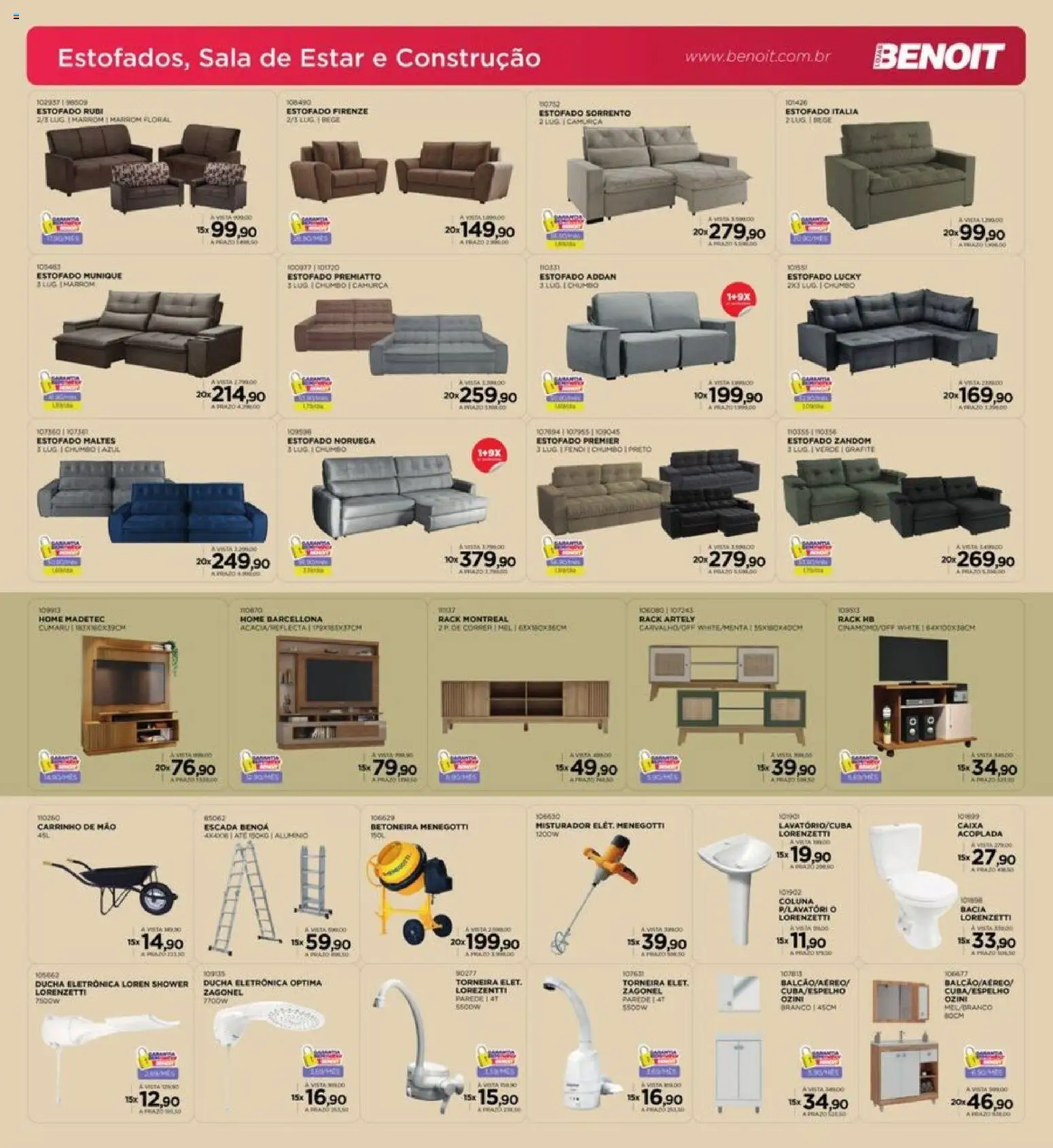 Benoit Folheto - válido de 01.03.2026 | Página: 10 | Produtos: Ducha eletrônica, Carrinho, Escada, Torneira