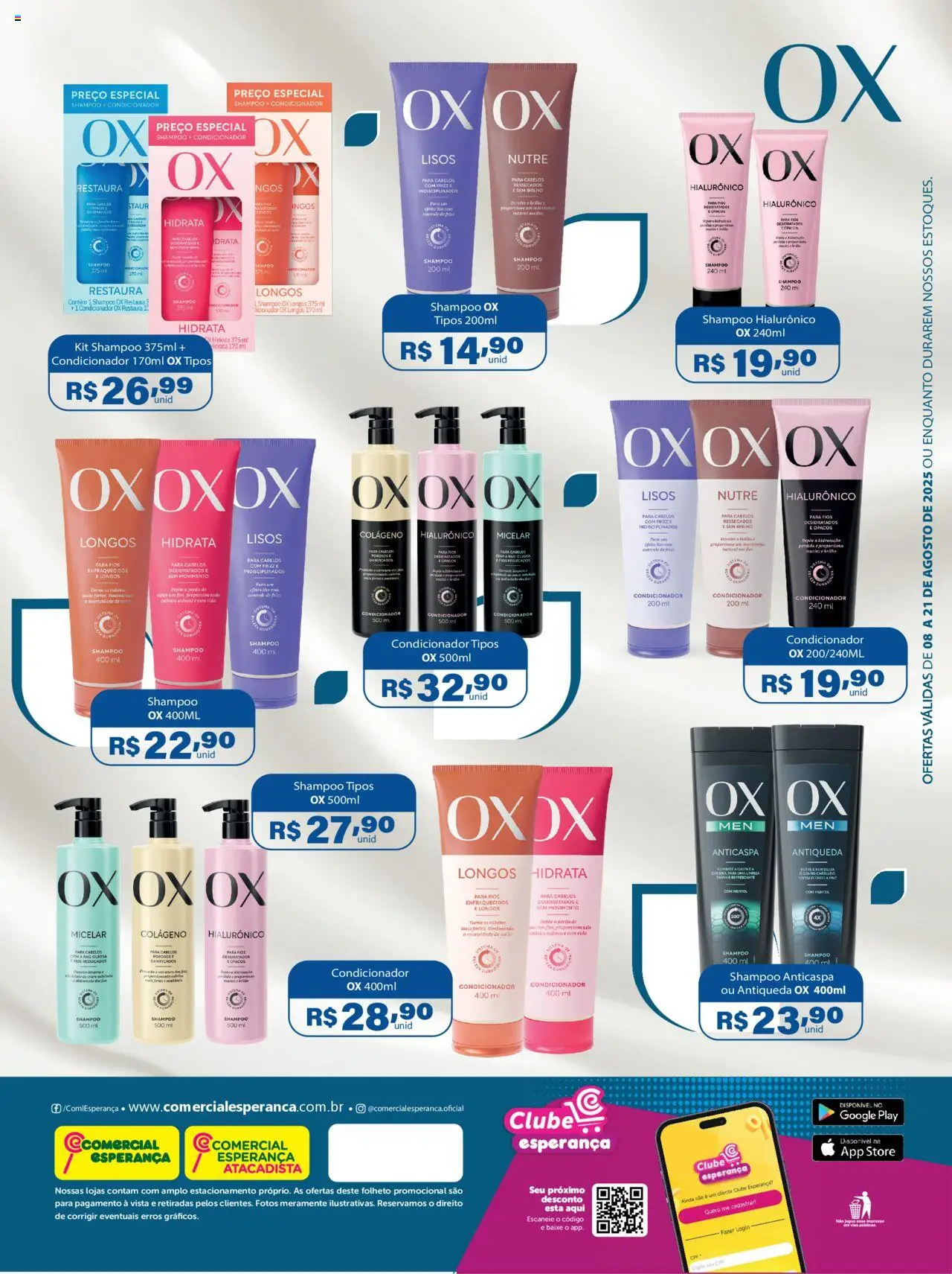 Comercial Esperança Folheto - válido de 08.08.2025 | Página: 2 | Produtos: Shampoo, Colágeno, Condicionador