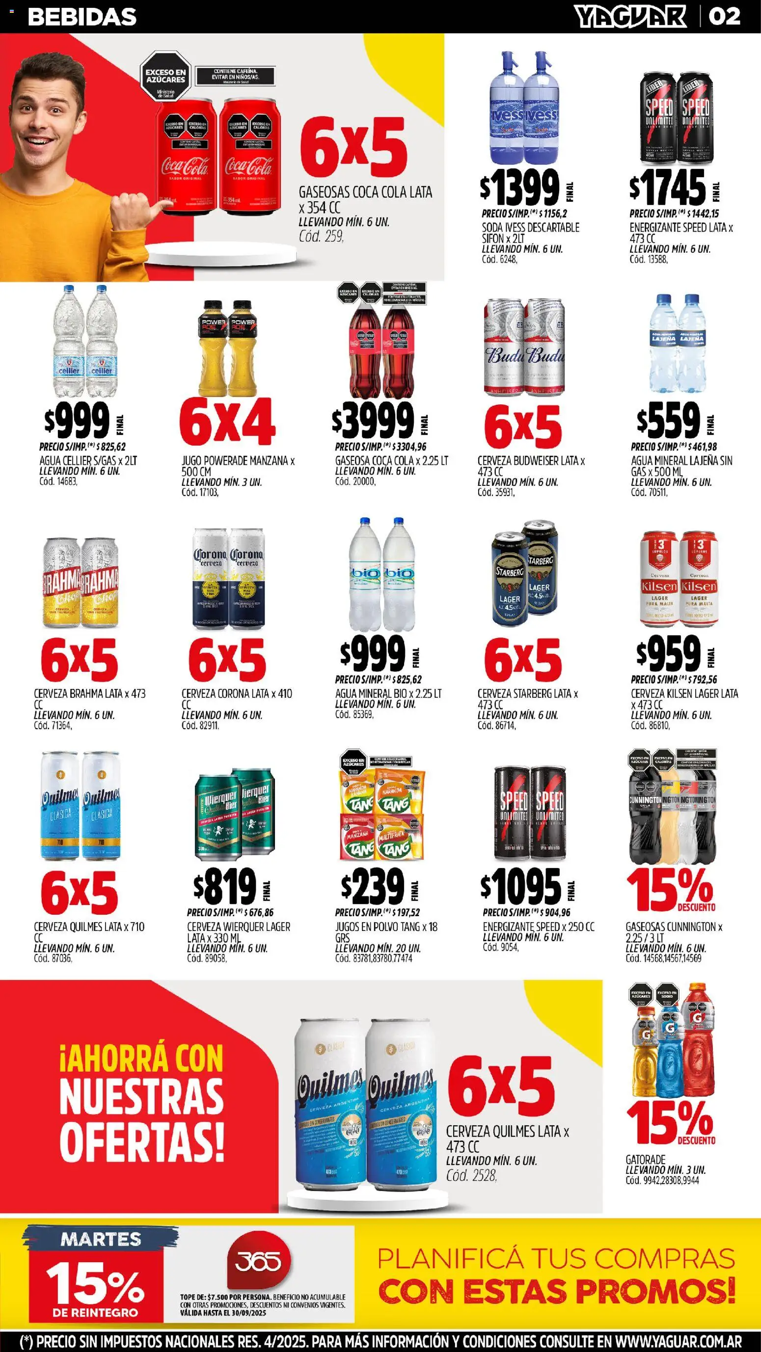 Yaguar - General Roca │ válido desde el 27.10.2025 | Página: 2 | Productos: Polvo, Manzana, Jugo, Cerveza