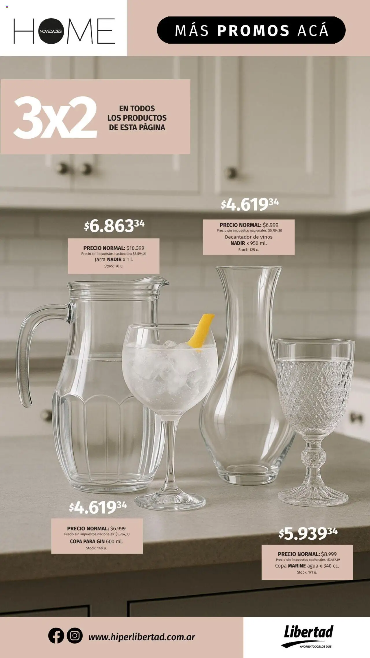 Hipermercado Libertad - Novedades Home │ válido desde el 22.08.2025 | Página: 2 | Productos: Jarra, Gin, Agua