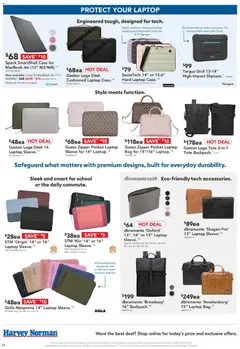 Preview of Harvey Norman Hot Deals - valid from 06.03.2026 | Page: 34 | Products: Water, Laptop, Case, Bag