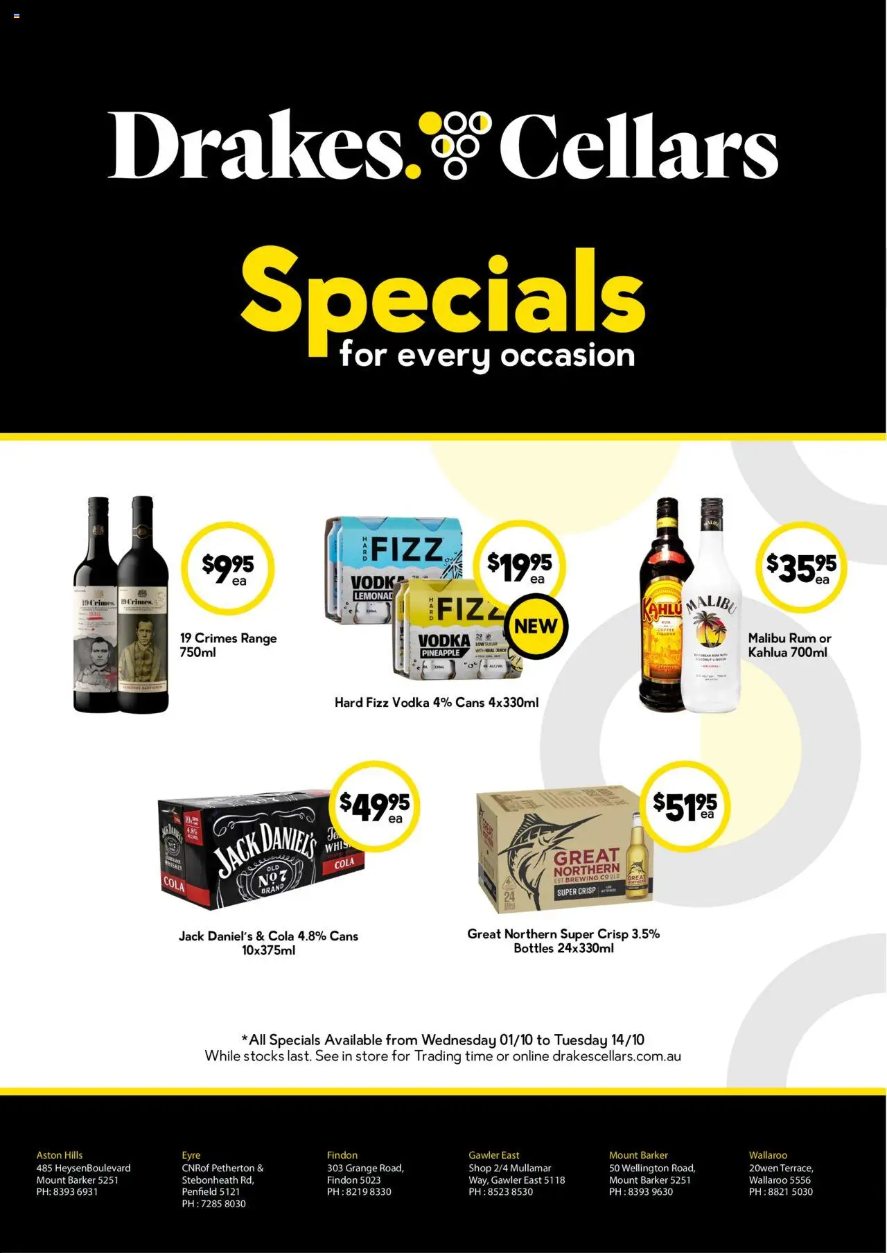 Drakes catalogue - valid from 01.10.2025 | Page: 1 | Products: Coffee, Juice, Vodka, Rum
