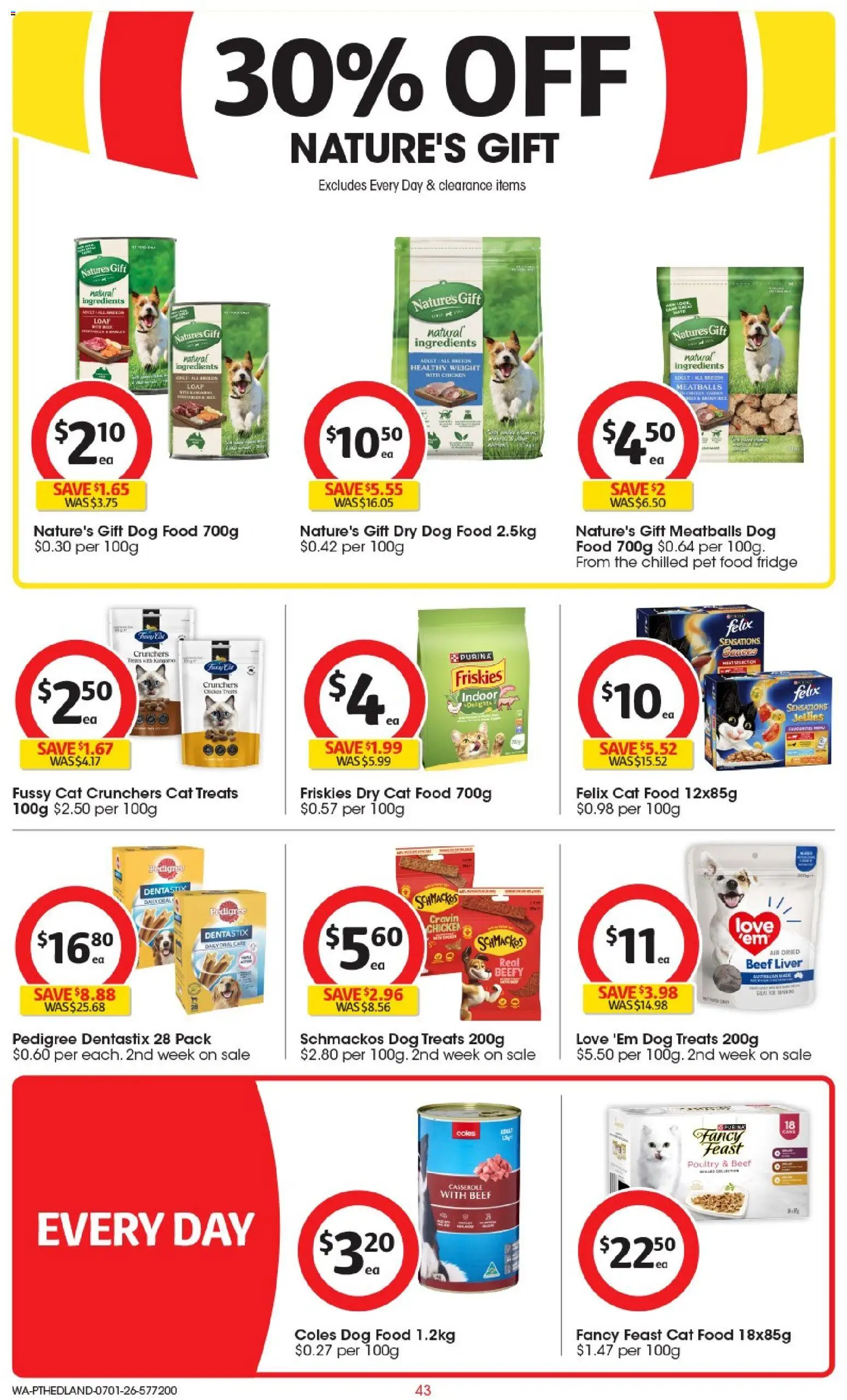 Coles catalogue - valid from 07.01.2026 | Page: 44 | Products: Chicken, Beef, Dog food, Fridge