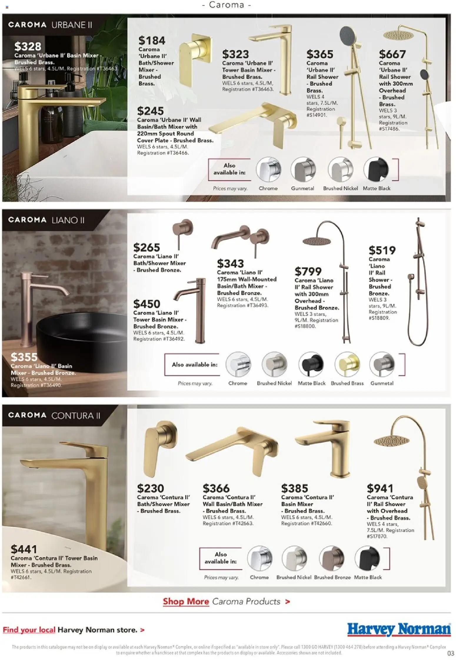 Harvey Norman catalogue - valid from 08.04.2026 | Page: 3 | Products: Shower, Accessories, Mixer
