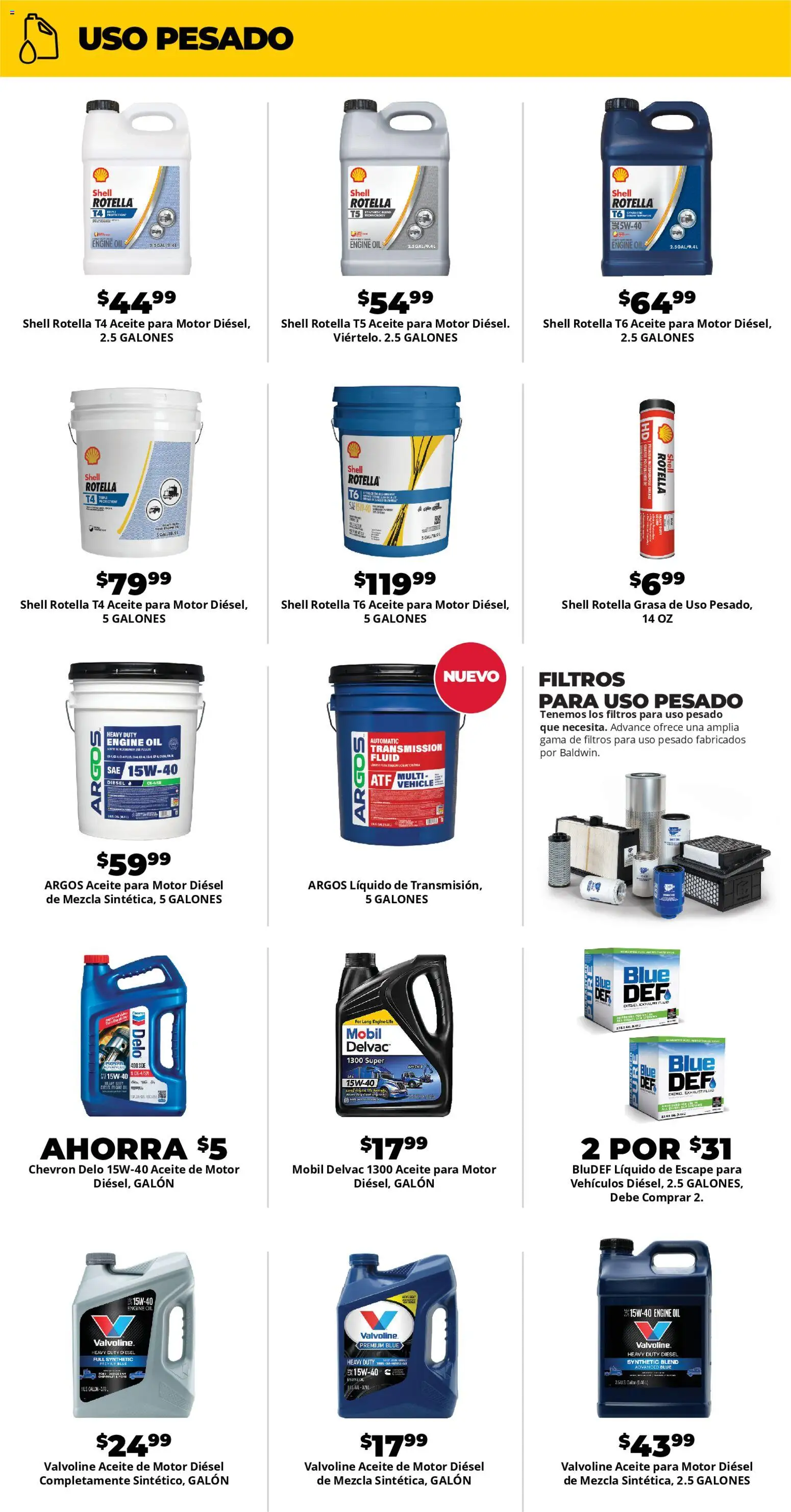 Advance Auto Parts Weekly Ad - Spanish - valid from 26.04.2026 | Page: 2 | Products: Oil