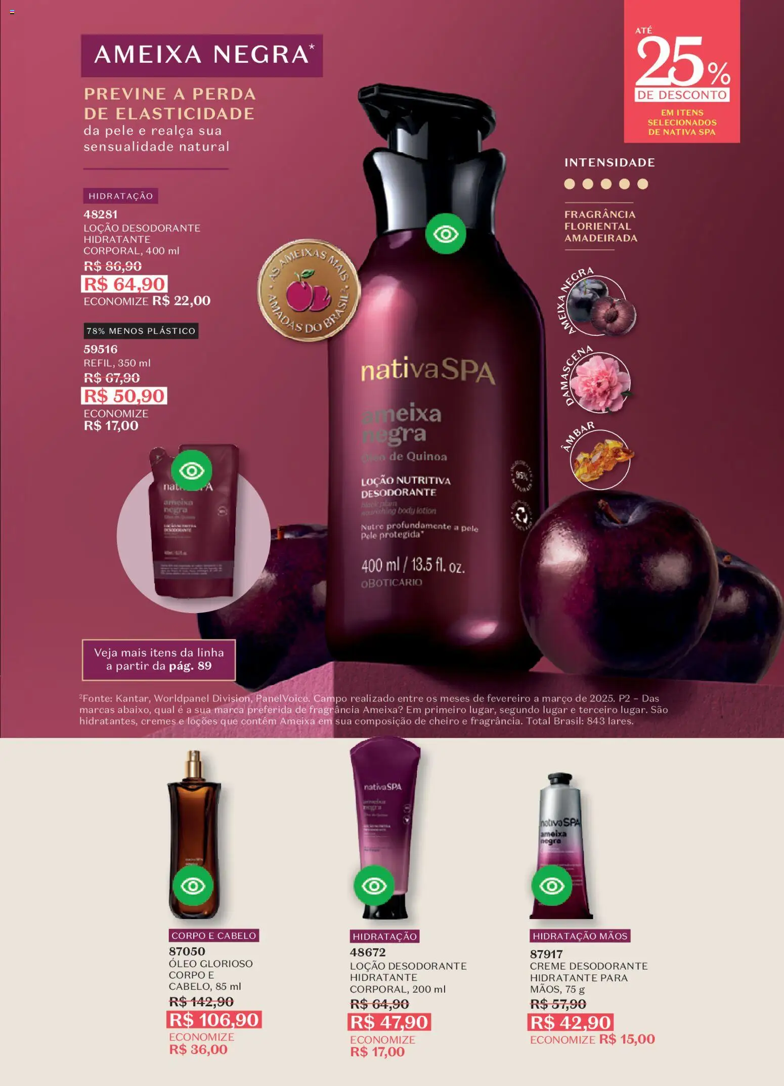 O Boticário Folheto - válido de 02.03.2026 | Página: 87 | Produtos: Quinoa, Óleo, Creme, Ameixa