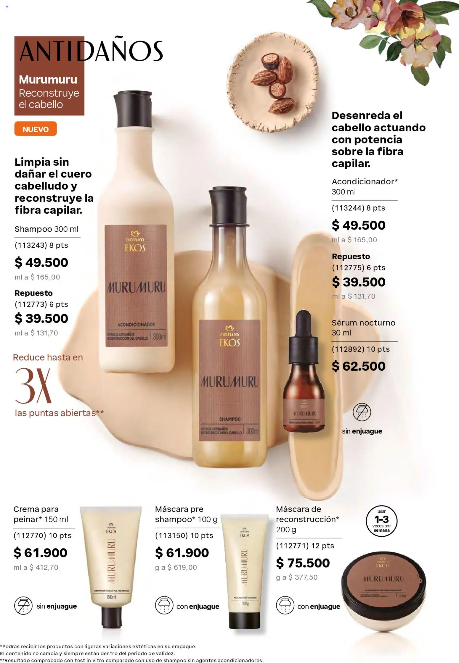 Natura revista - valida desde el 01.03.2026 | Página: 165 | Productos: Crema, Serum, Shampoo, Acondicionador