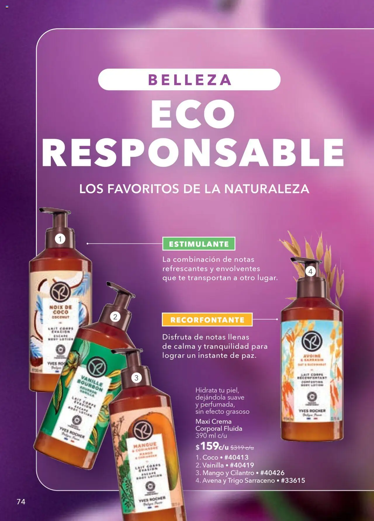 Nuevas ofertas de Yves Rocher válidas en toda la República Mexicana desde el 05.08.2025. ¡Encuentra las mejores ofertas en Yves Rocher - Campaña 11 2025! | Página: 76 | Productos: Avena, Crema, Té, Crema corporal