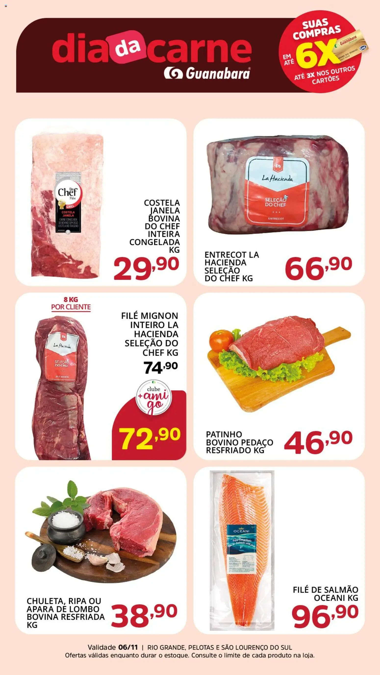 Supermercado Guanabara Folheto - válido de 06.11.2025 | Página: 1 | Produtos: Grill, Janela, Filé mignon, Lombo