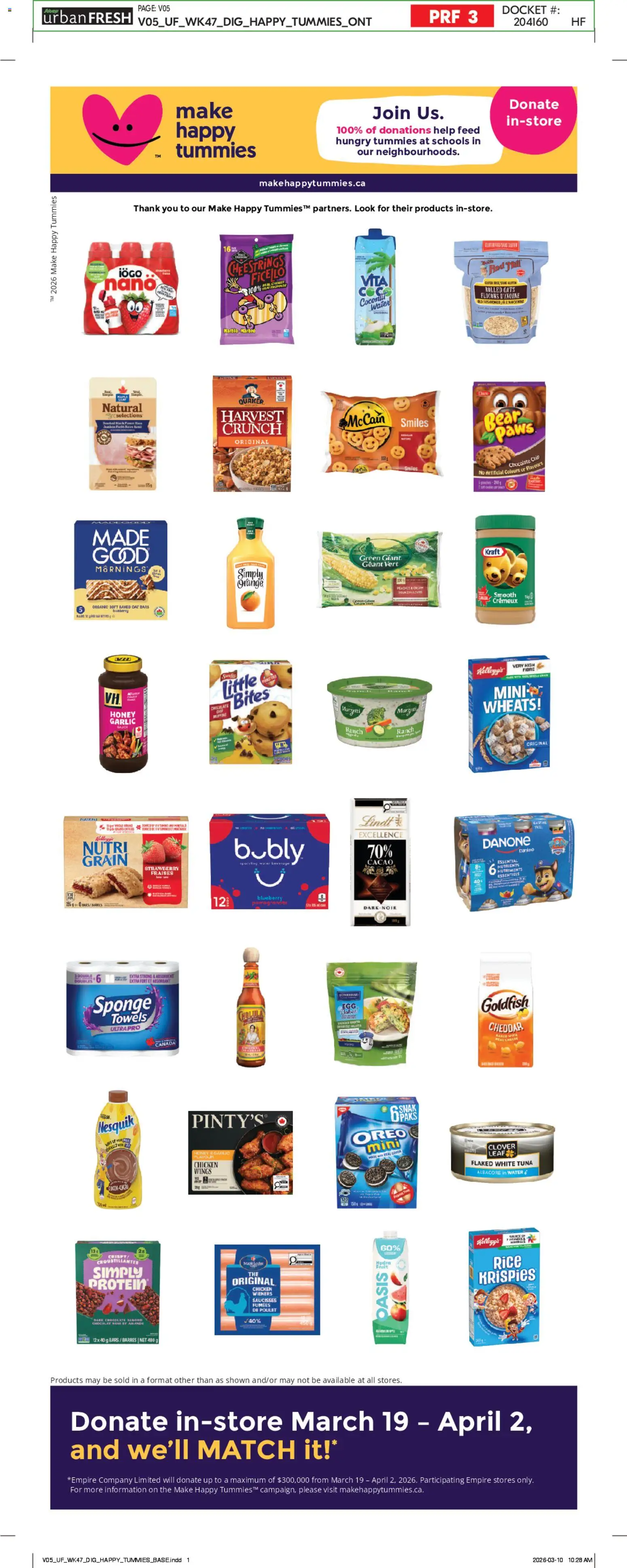 Sobeys flyer valid from 19.03.2026 | Page: 5 | Products: Rice, Sponge, Chocolate, Chicken