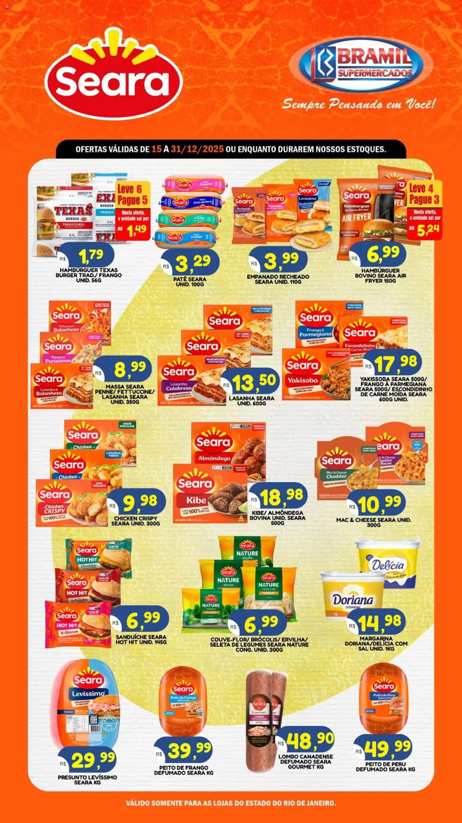 Bramil Supermercados Folheto - válido de 15.12.2025 | Página: 1 | Produtos: Lombo, Presunto, Peito de peru, Sanduíche