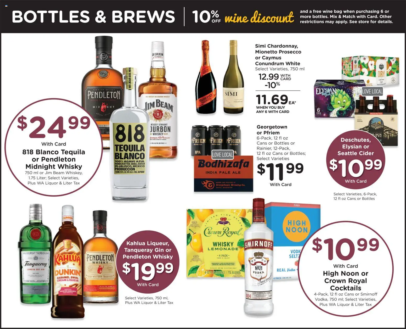 QFC Weekly Ad - WA - valid from 28.01.2026 | Page: 8 | Products: Cider, Bourbon, Gin, Whiskey
