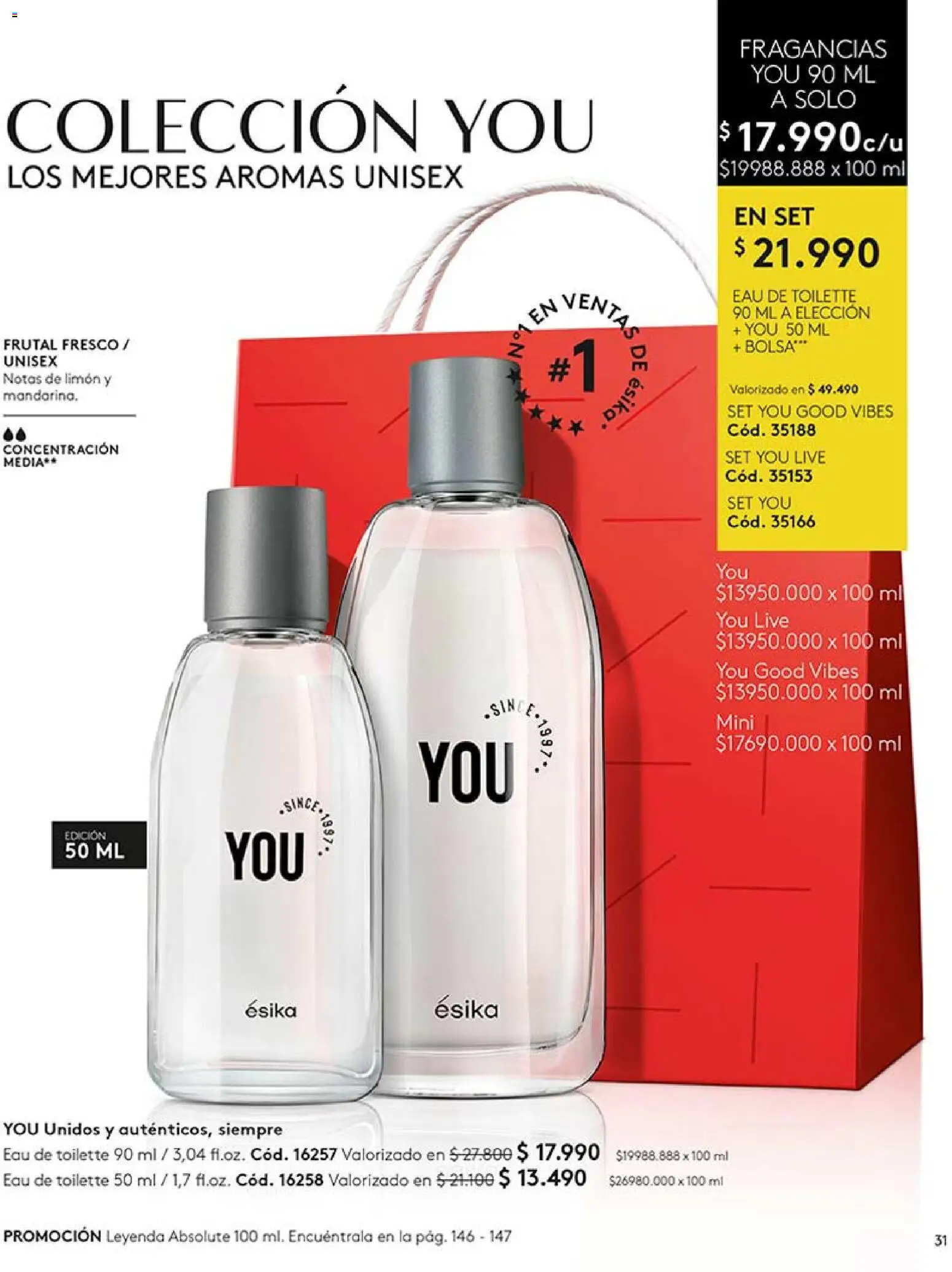 Catálogo Ésika Campaña 7 │ válido desde el 18.04.2026 | Página: 31 | Productos: Bolsa, Limón, Eau de toilette