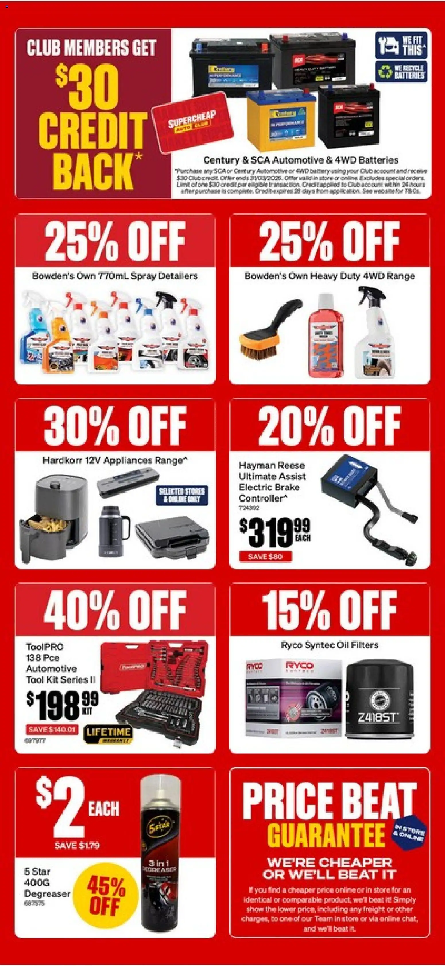 Supercheap Auto catalogue - valid from 19.03.2026 | Page: 2 | Products: Oil, Batteries, Controller