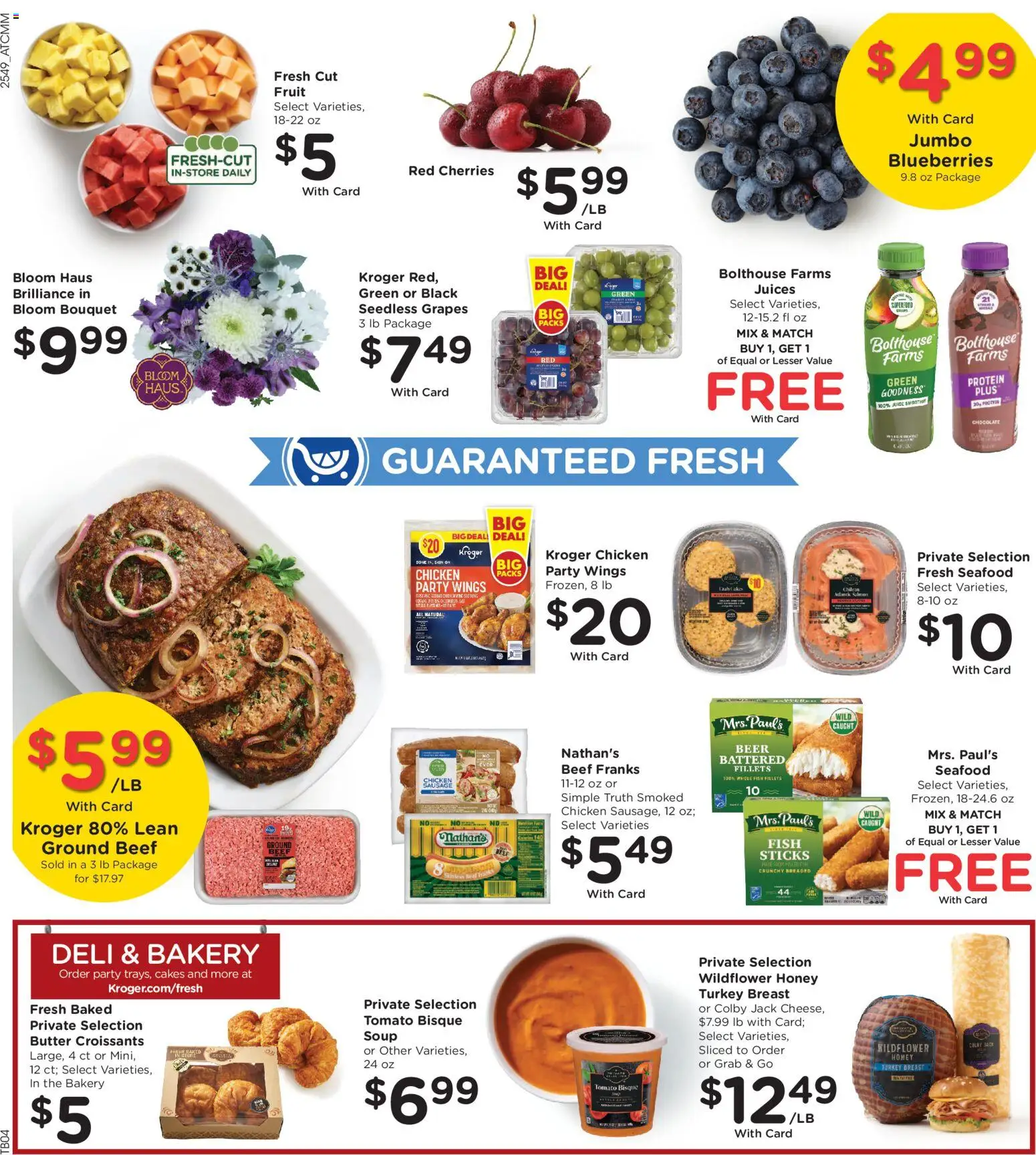 Kroger Weekly Ad - valid from 07.01.2026 | Page: 11 | Products: Bakery, Fish, Croissants, Grapes