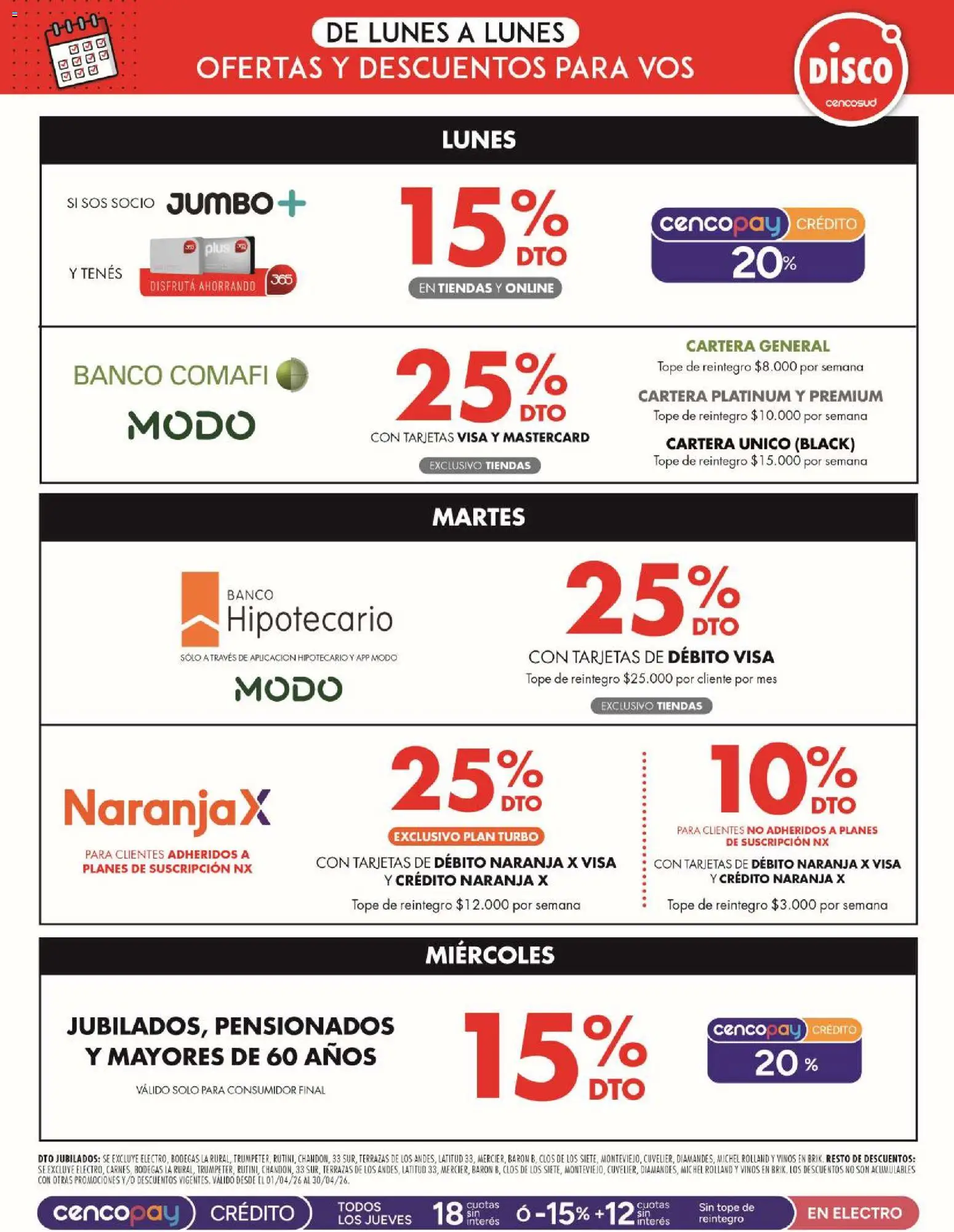 Disco ofertas │ válido desde el 10.04.2026 | Página: 11 | Productos: Cartera, Disco, Banco, General