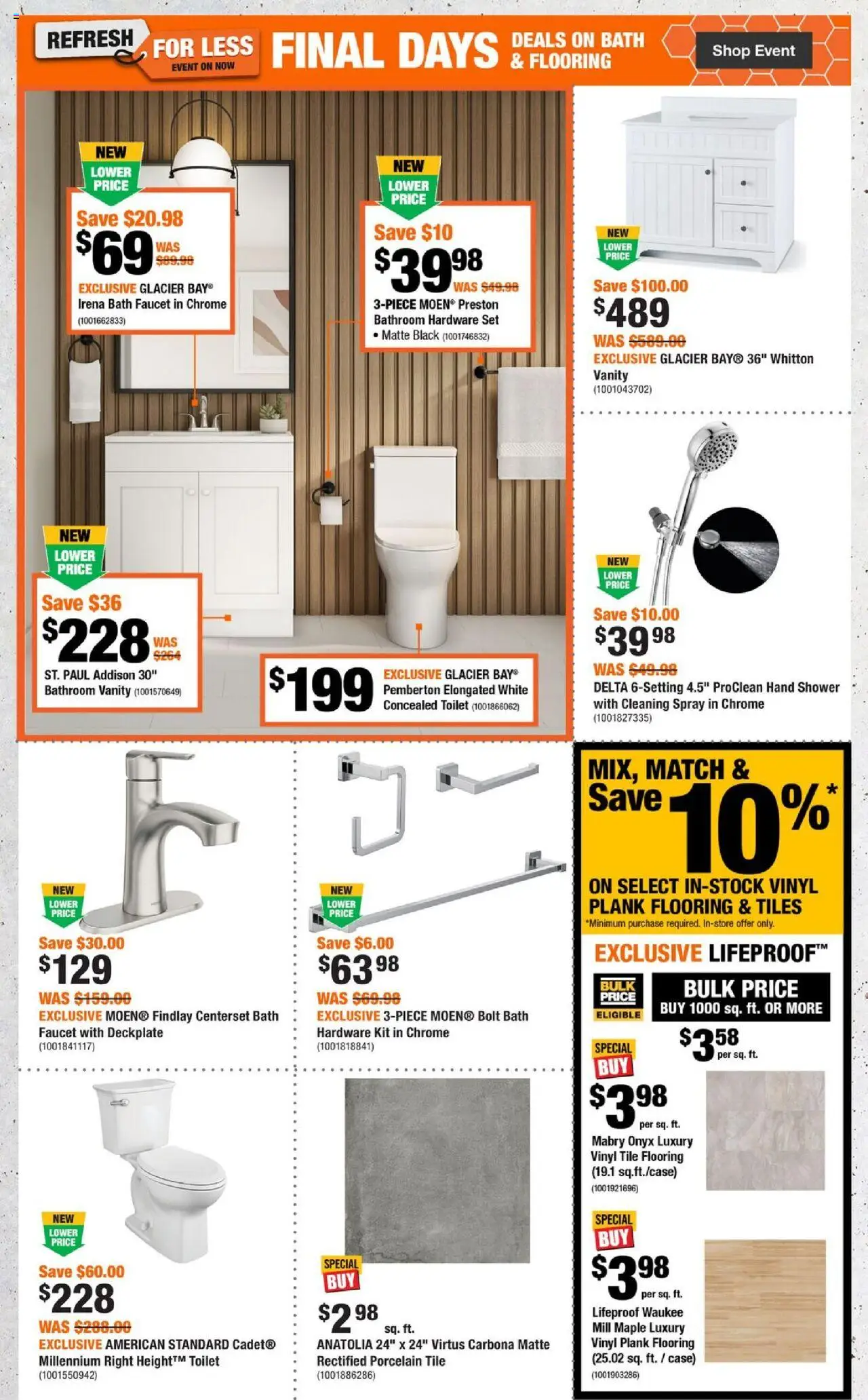 Home Depot flyer valid from 02.10.2025 | Page: 3 | Products: Case, Bath, Shower