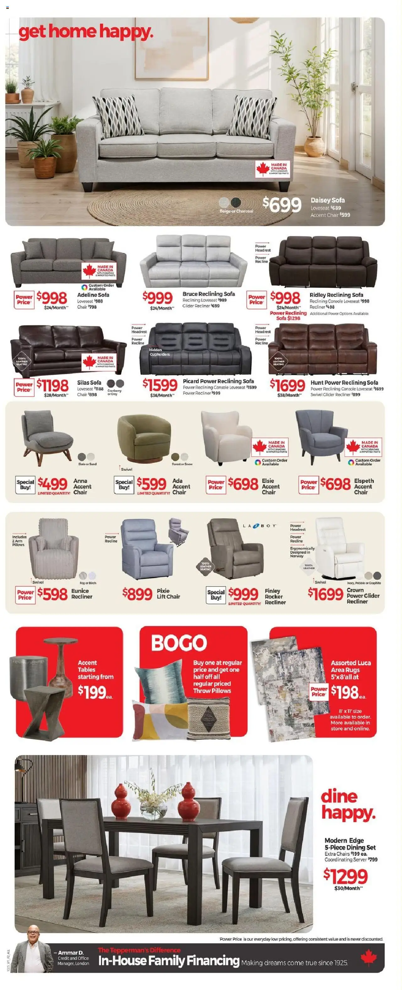 Tepperman's flyer valid from 02.10.2025 | Page: 6 | Products: Sofa, Chair