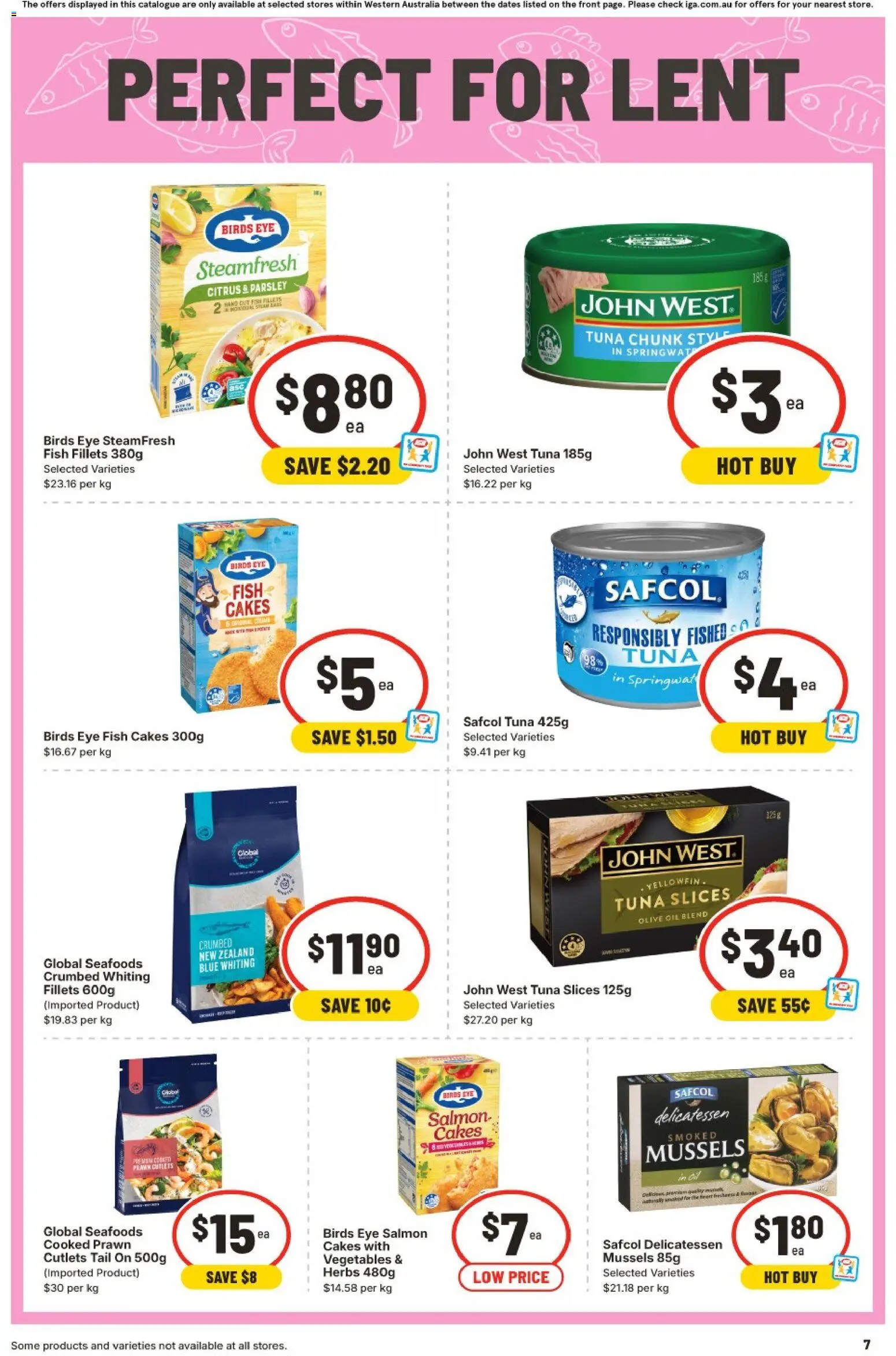 IGA catalogue - valid from 11.03.2026 | Page: 7 | Products: Vegetables, Salmon, Tuna, Parsley