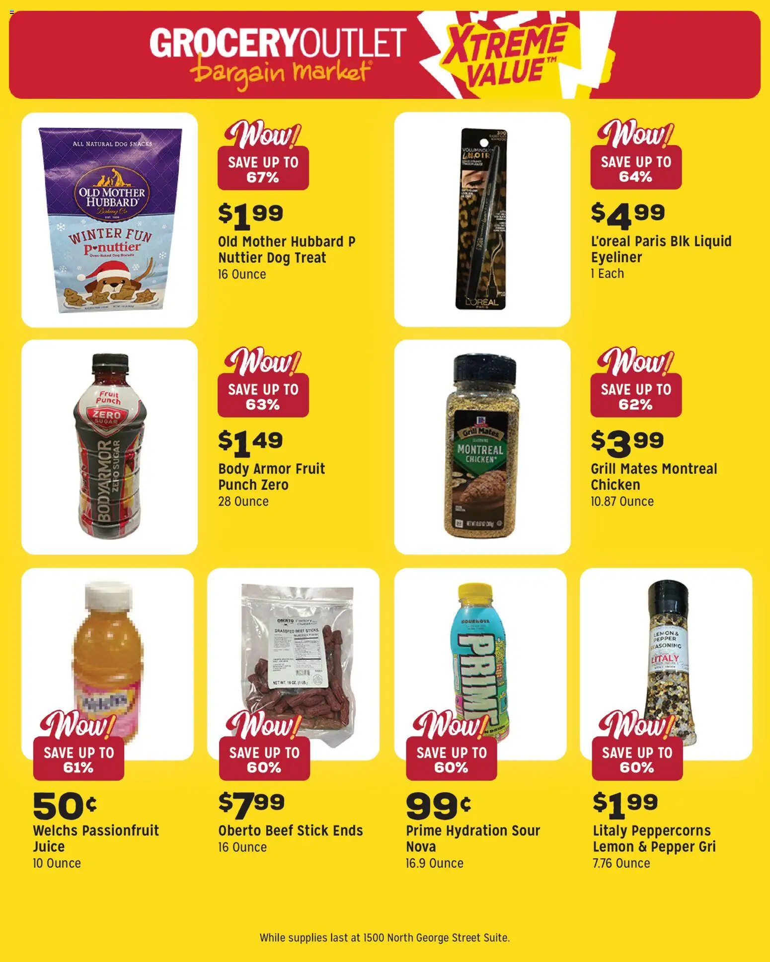 Grocery Outlet Weekly Ad - PA - valid from 25.02.2026 | Page: 11 | Products: Eyeliner, Juice, Beef, Sugar