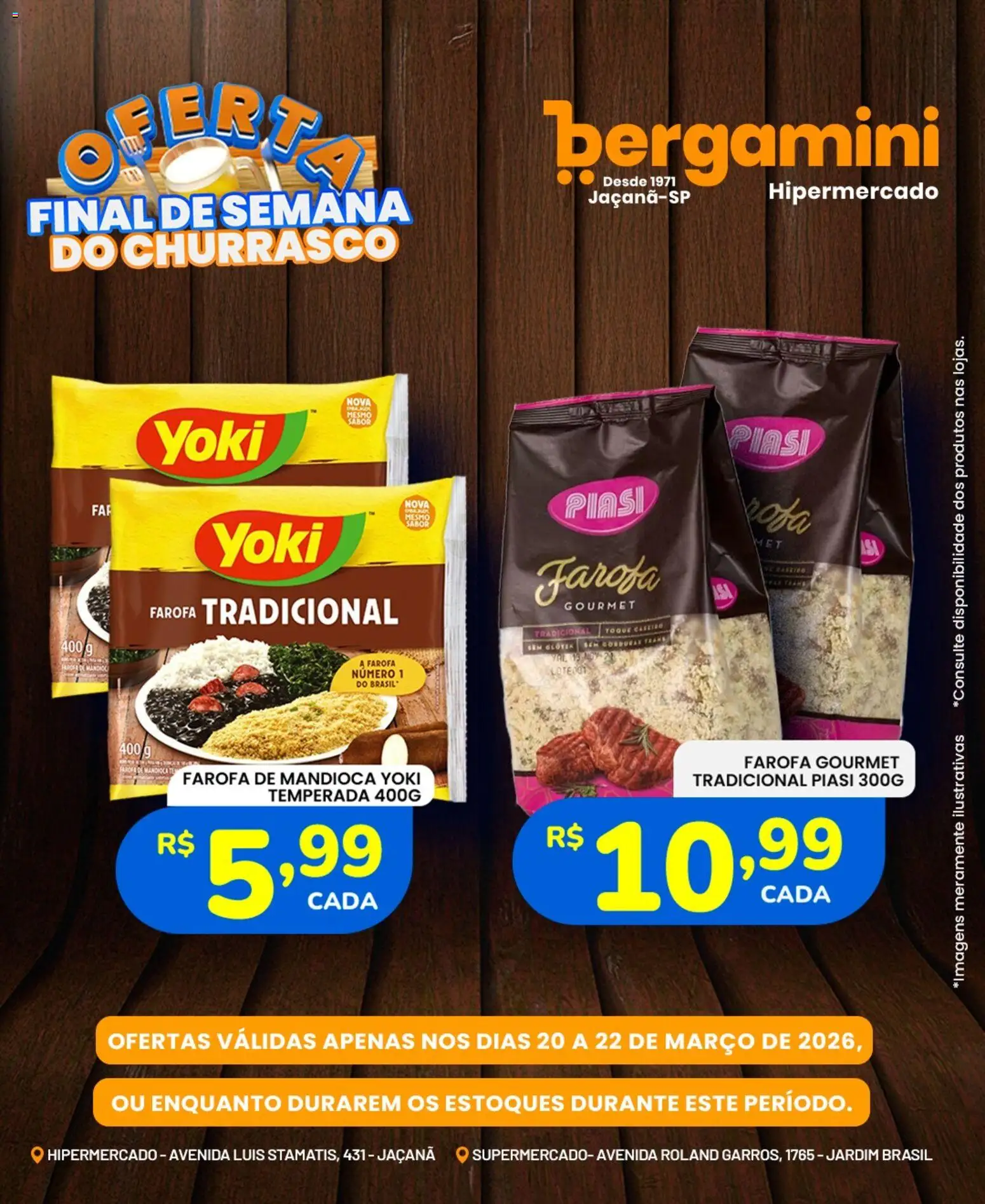 Supermercado Bergamini Folheto - válido de 20.03.2026 | Página: 3 | Produtos: Mandioca, Farofa