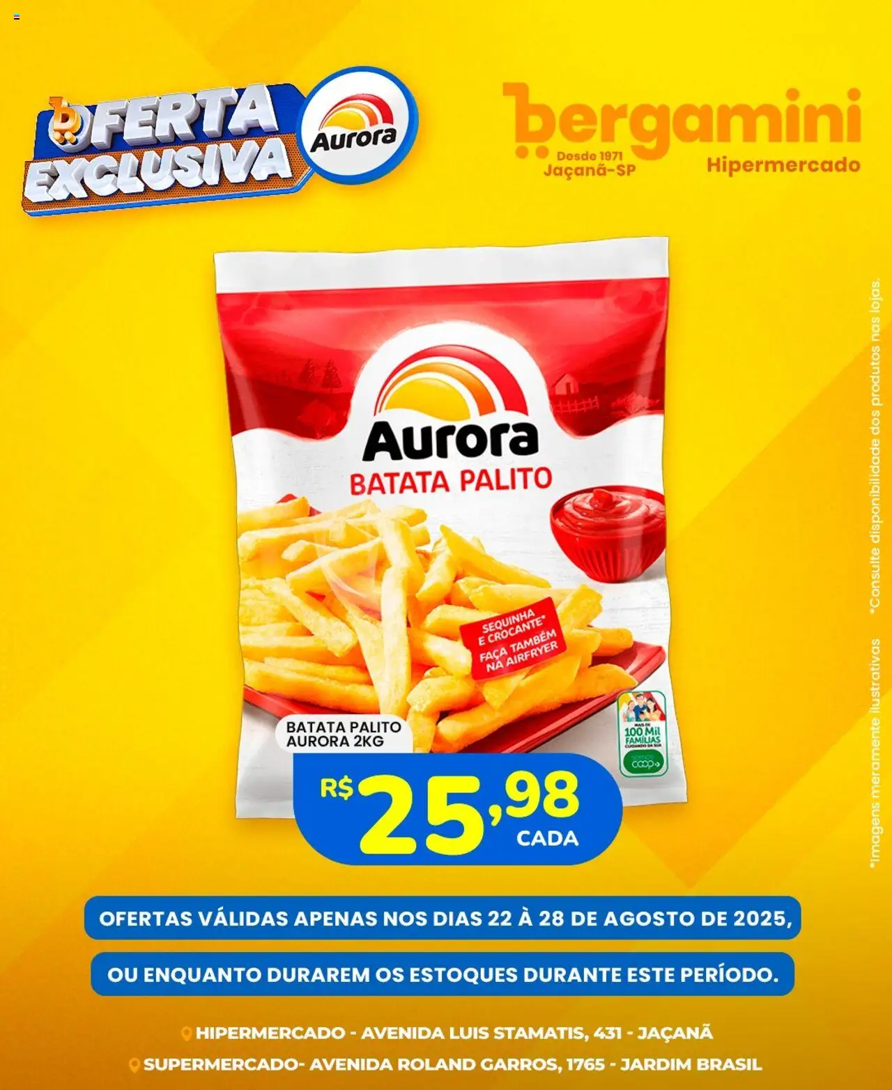 Supermercado Bergamini Folheto - válido de 22.08.2025 | Página: 2 | Produtos: Faca, Batata