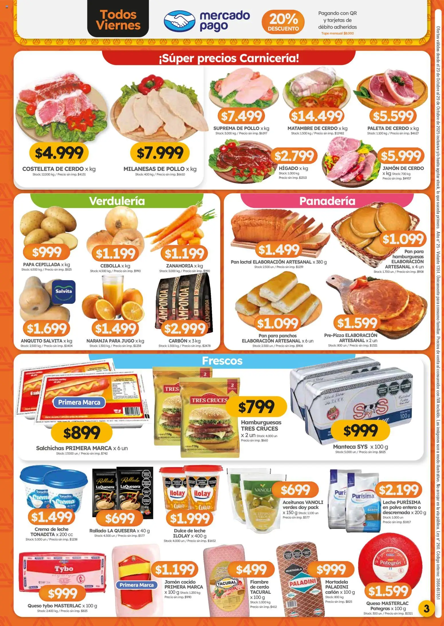 Cordiez ofertas │ válido desde el 23.10.2025 | Página: 3 | Productos: Polvo, Dulce de leche, Paleta, Manteca