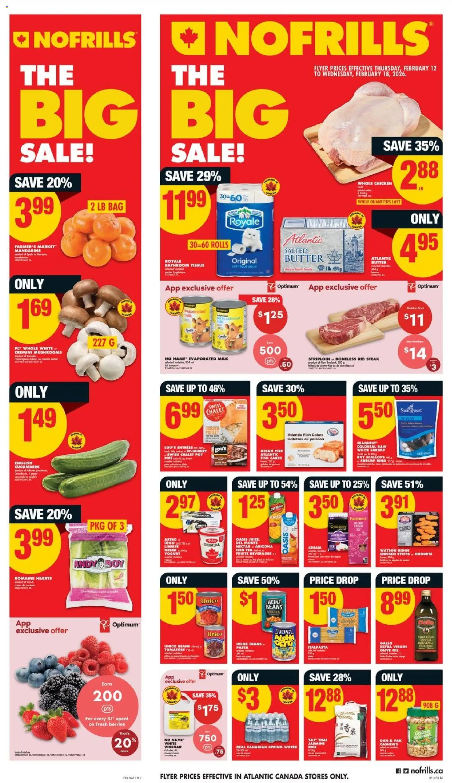 No Frills flyer valid from 12.02.2026 | Page: 1 | Products: Rice, Ridge, Butter, Juice