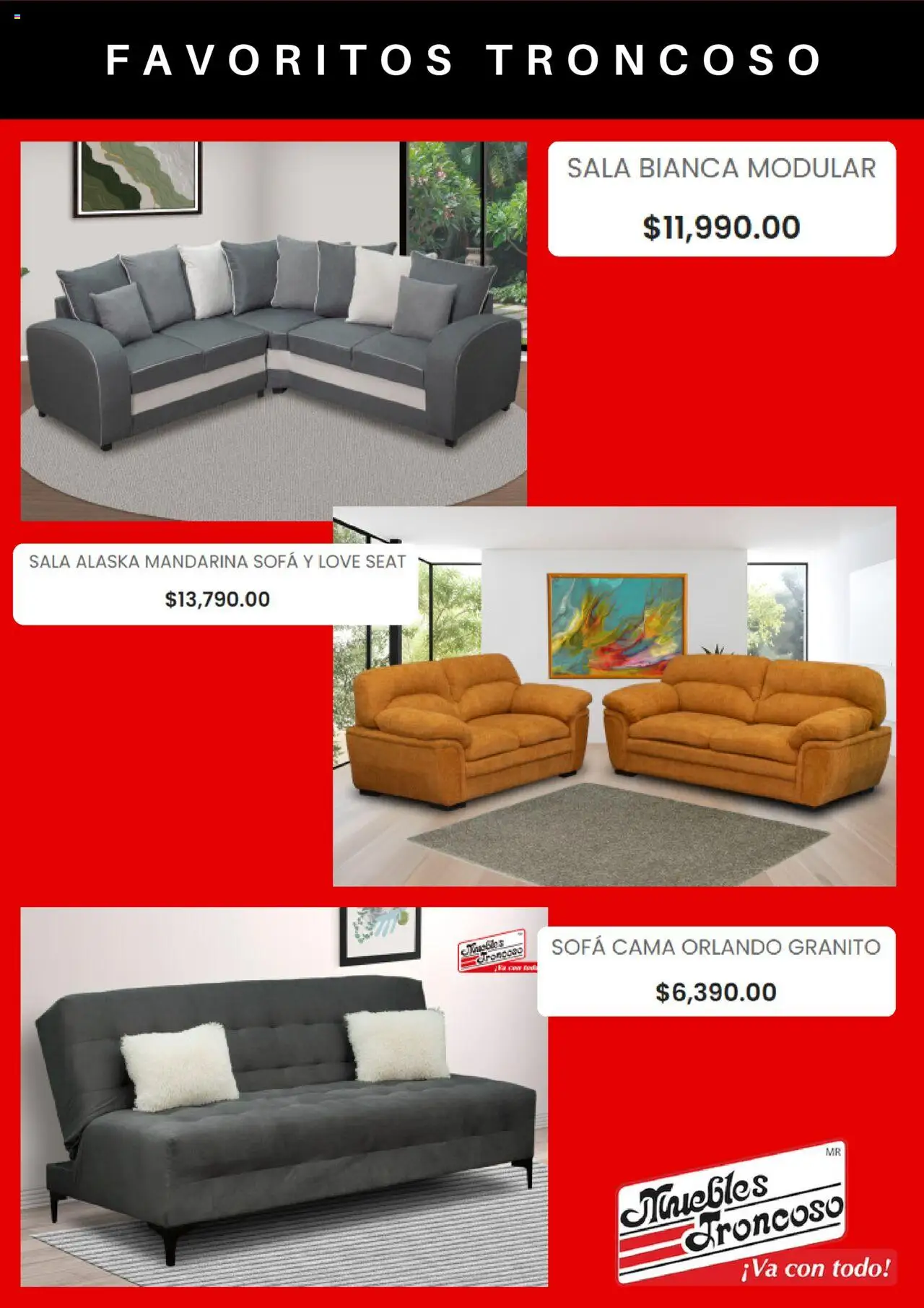 Nuevas ofertas de Muebles Troncoso válidas en toda la República Mexicana desde el 07.08.2025. ¡Encuentra las mejores ofertas en Muebles Troncoso - Catálogo! | Página: 2 | Productos: Sofá, Cama, Modular