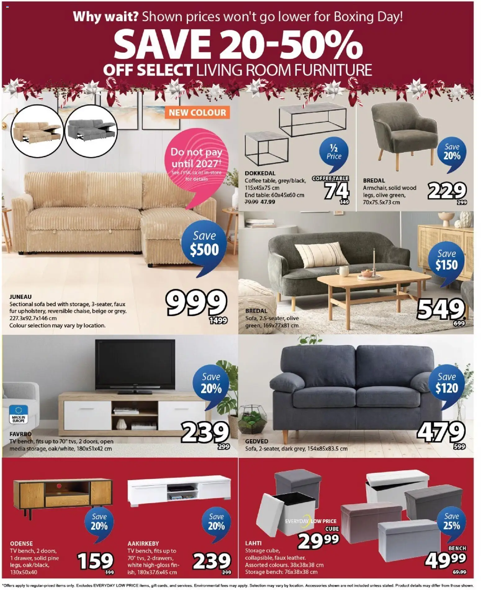 JYSK flyer valid from 04.12.2025 | Page: 5 | Products: Tv, Coffee table, Table, Coffee