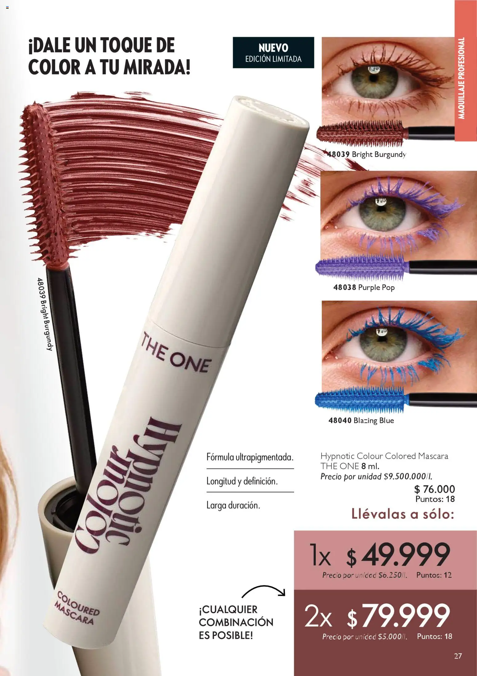 Oriflame revista - valida desde el 25.10.2025 | Página: 27 | Productos: Maquillaje, Máscara, Combinación